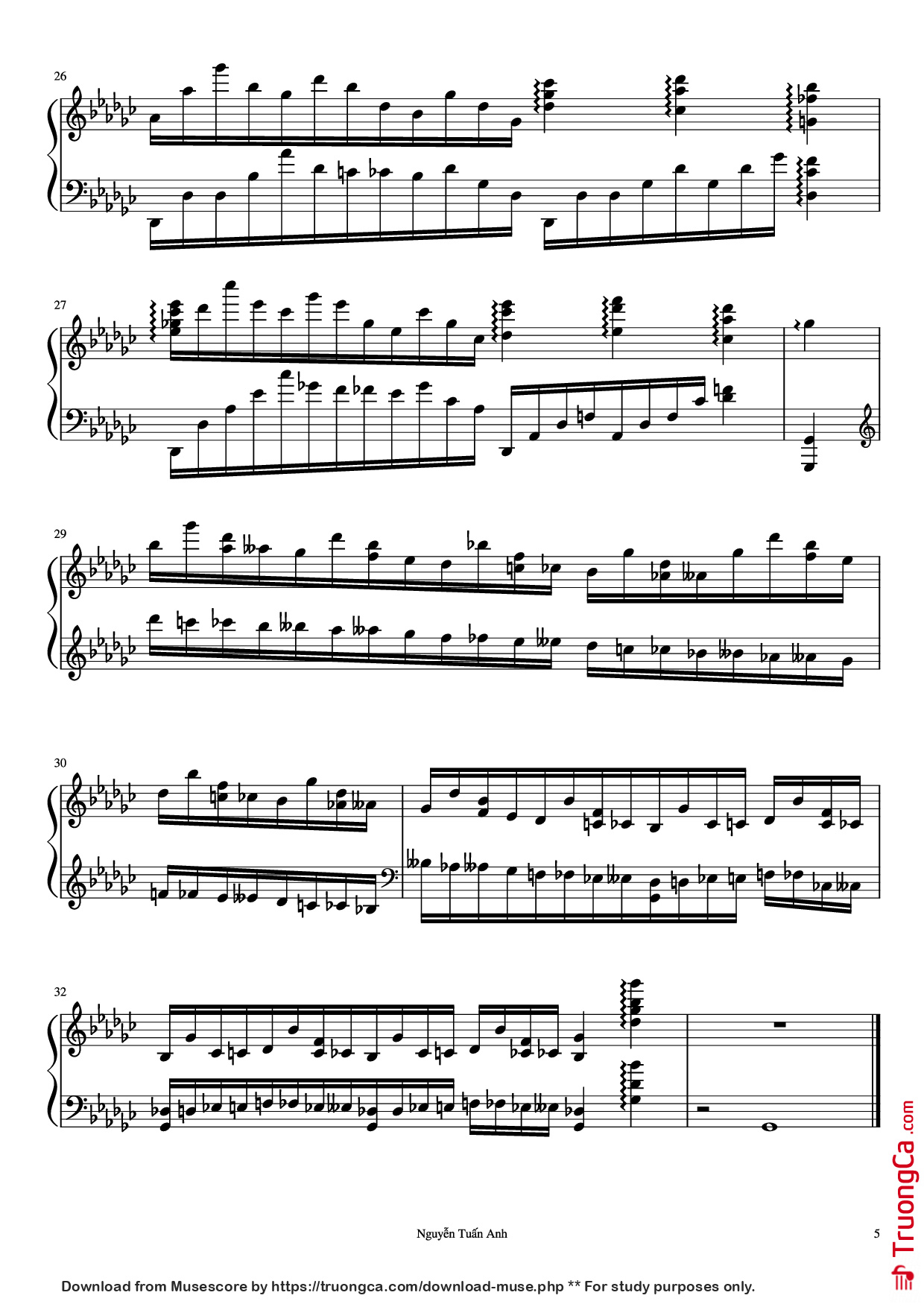 Trang 5 của Sheet nhạc PDF Piano bài hát Le Cygne (The Swan) Saint-Saëns-Godowsky Piano - Nguyễn Tuấn Anh