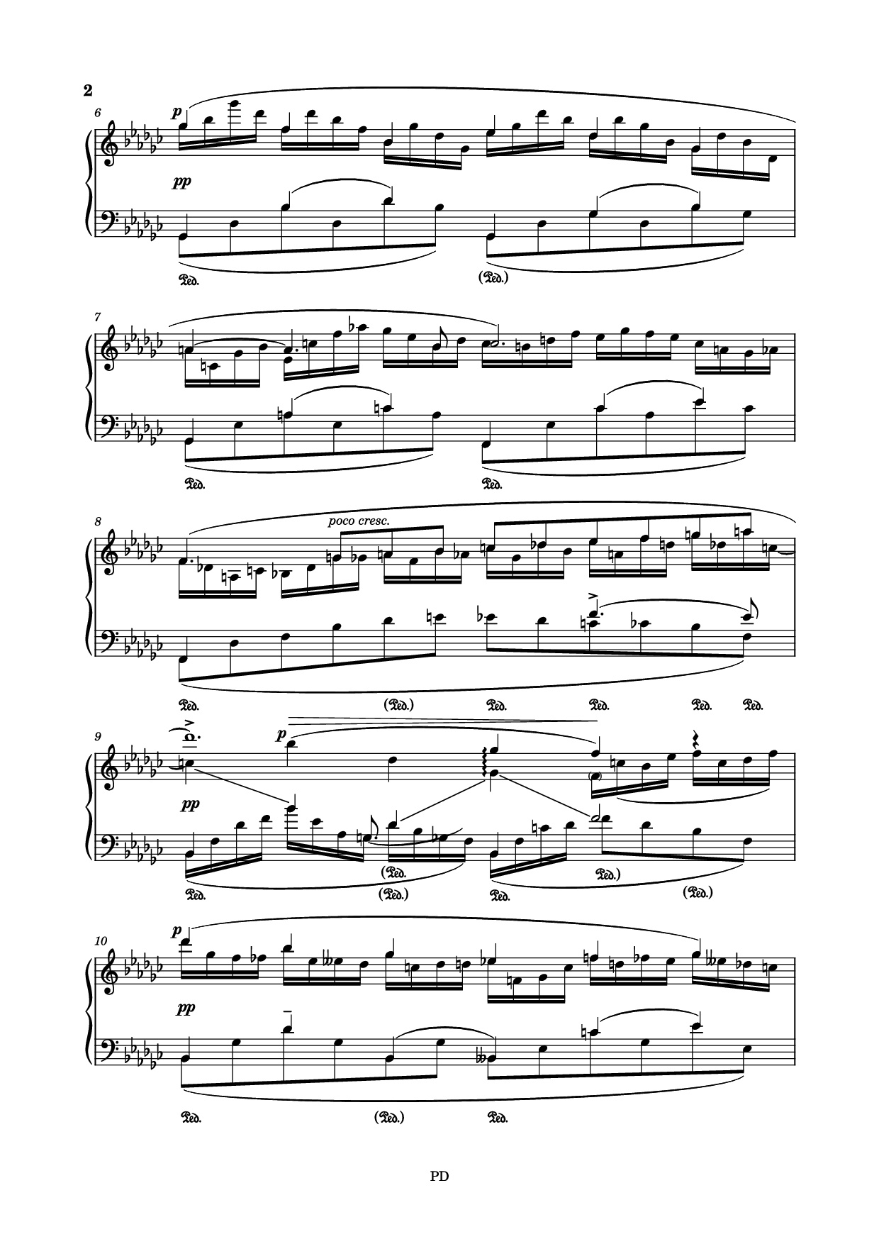 Trang 2 của Sheet nhạc PDF Piano bài hát Le Cygne Piano - Arranged by
