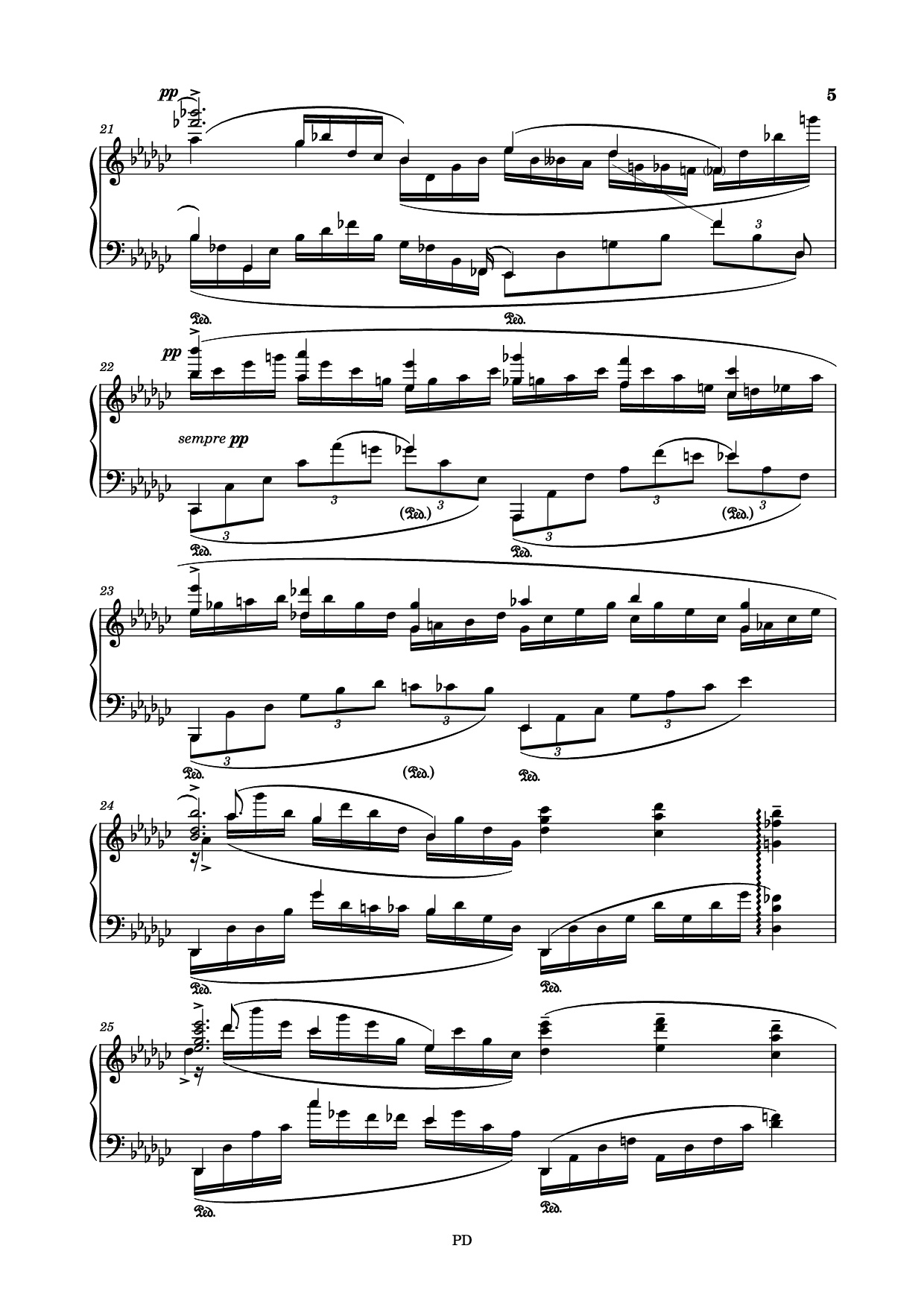 Trang 5 của Sheet nhạc PDF Piano bài hát Le Cygne Piano - Arranged by