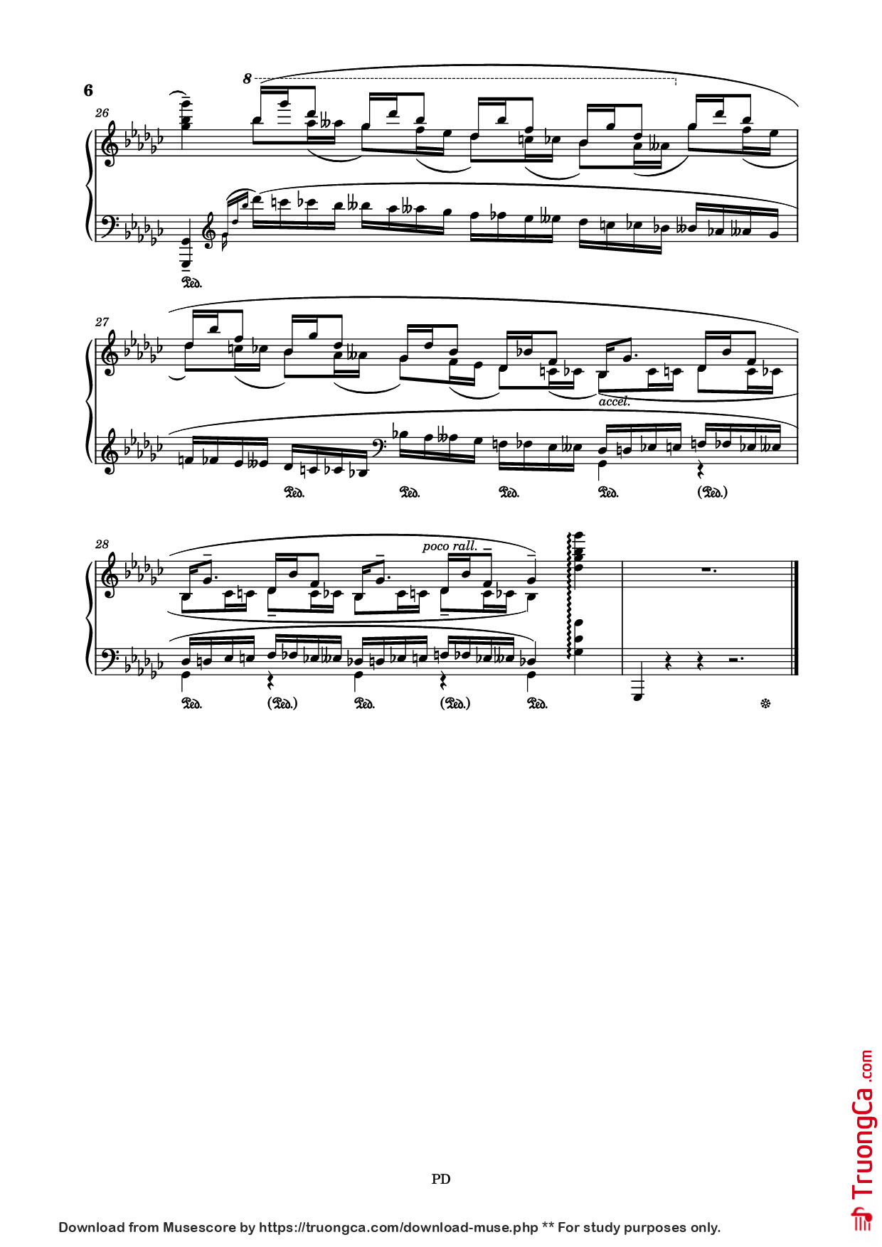 Trang 6 của Sheet nhạc PDF Piano bài hát Le Cygne Piano - Arranged by