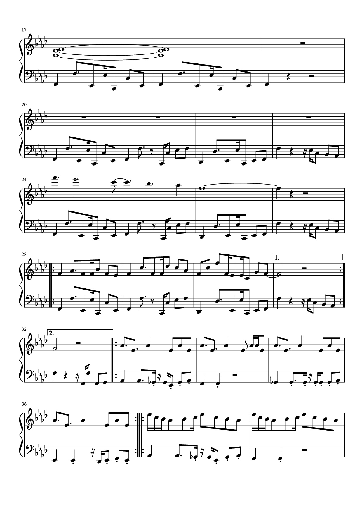Trang 2 của Sheet nhạc PDF Piano bài hát Axel F Piano - Harold Faltermeyer