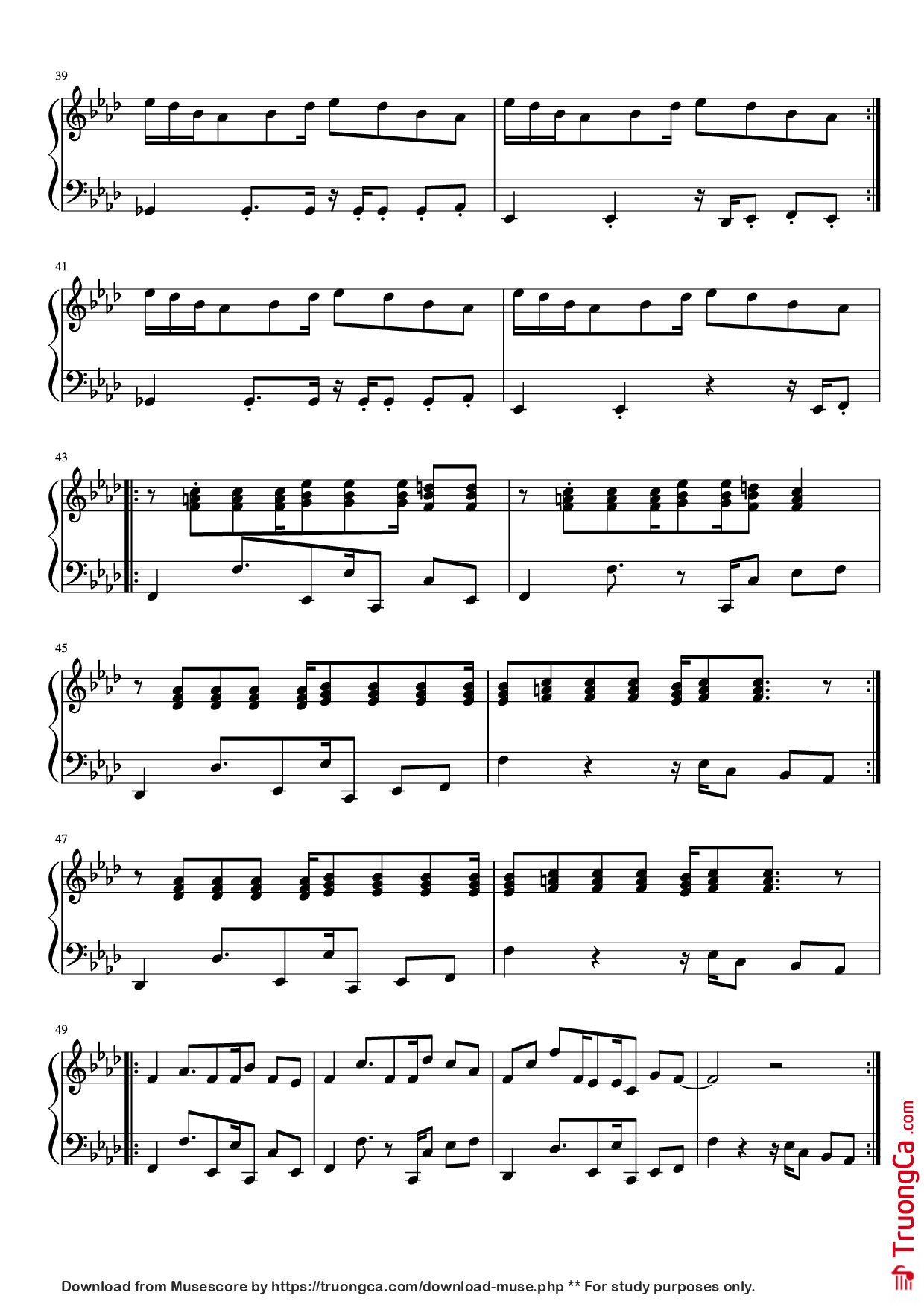 Trang 3 của Sheet nhạc PDF Piano bài hát Axel F Piano - Harold Faltermeyer