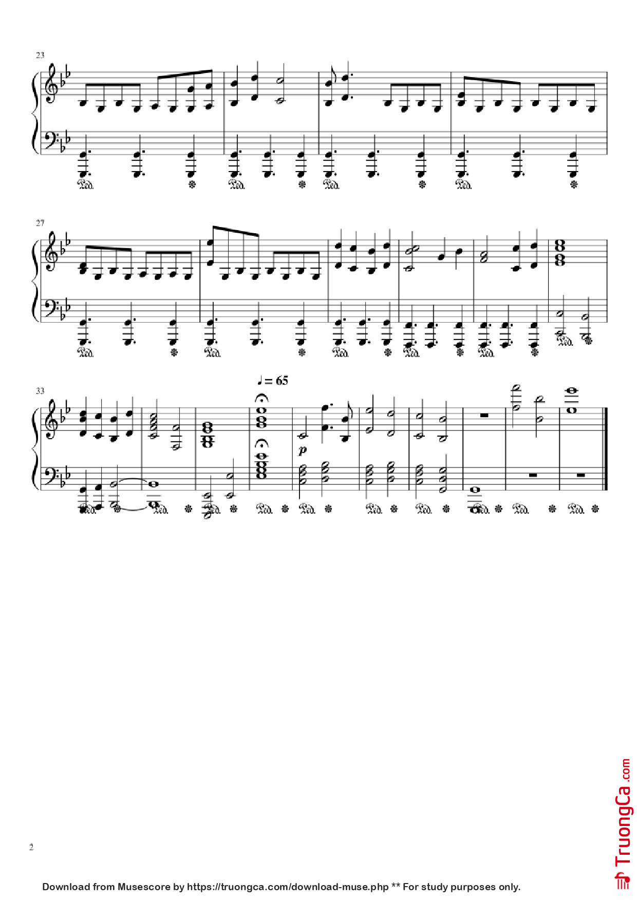 Trang 2 của Sheet nhạc PDF Piano bài hát Uncharted 4 Main Theme Piano - Undefined