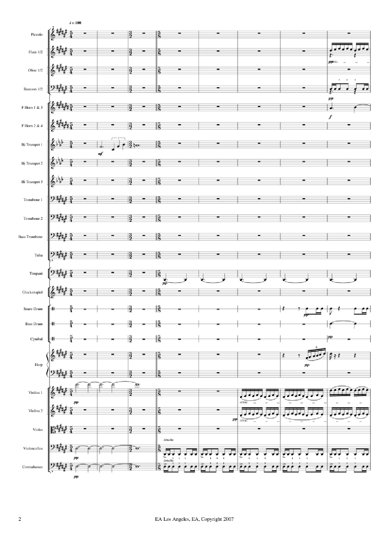 Trang 2 của Sheet nhạc PDF bài hát Medal of Honor: Airborne - Michael Giachinno Arr. Volodymyr Trykoz