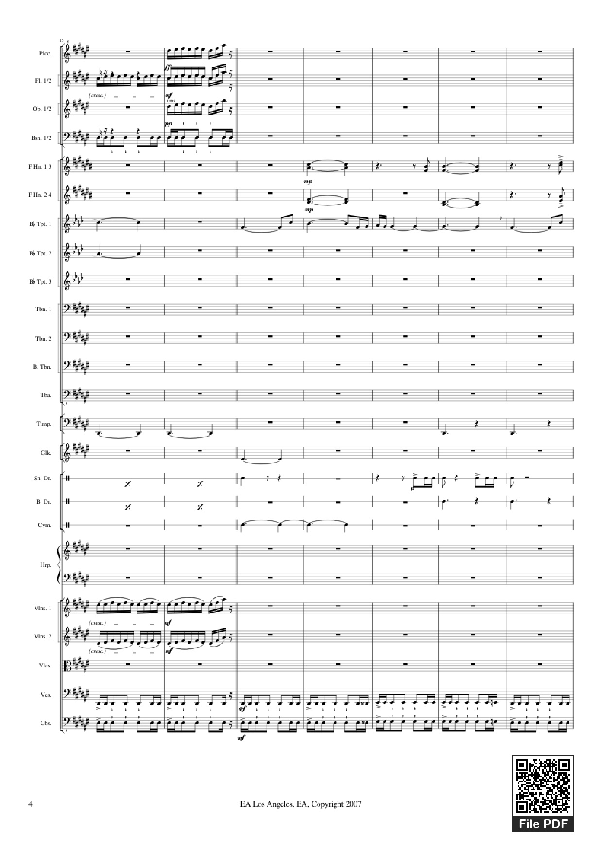Trang 4 của Sheet nhạc PDF bài hát Medal of Honor: Airborne - Michael Giachinno Arr. Volodymyr Trykoz