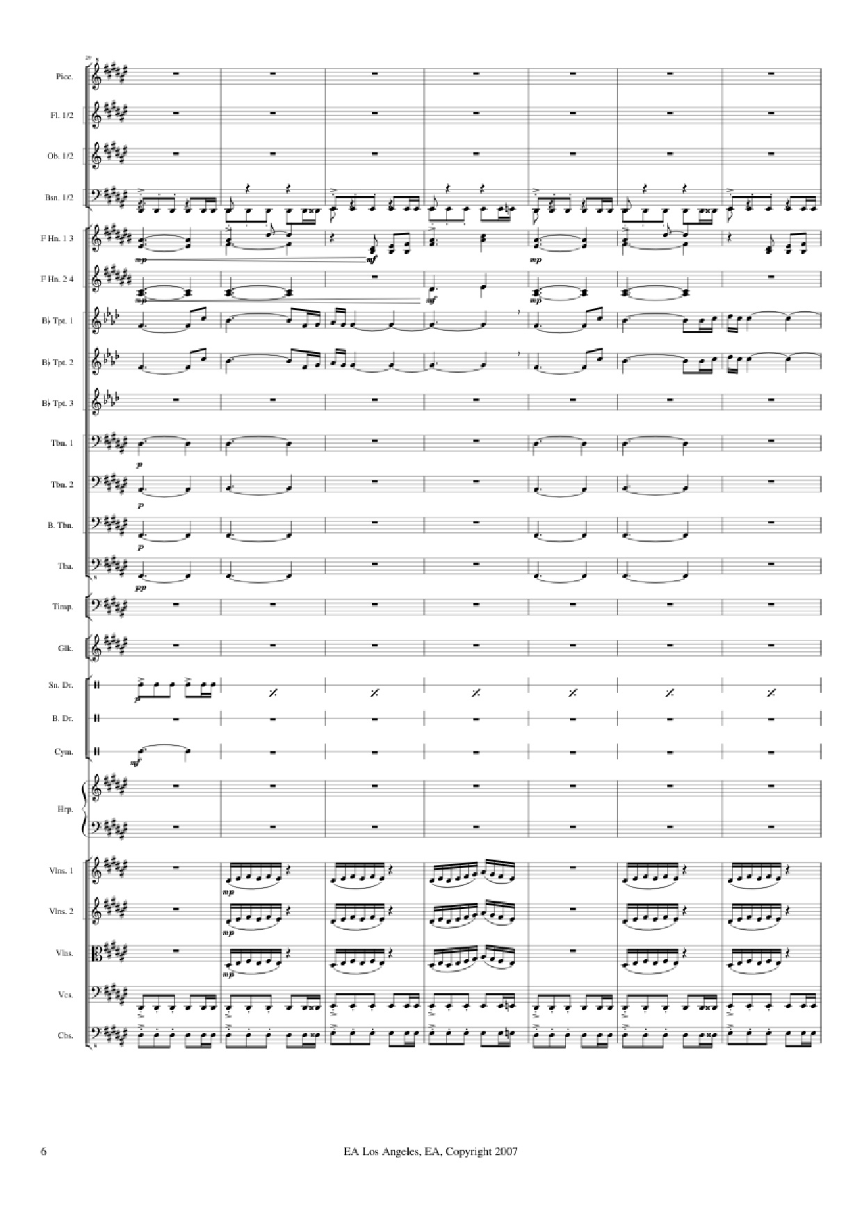 Trang 6 của Sheet nhạc PDF bài hát Medal of Honor: Airborne - Michael Giachinno Arr. Volodymyr Trykoz