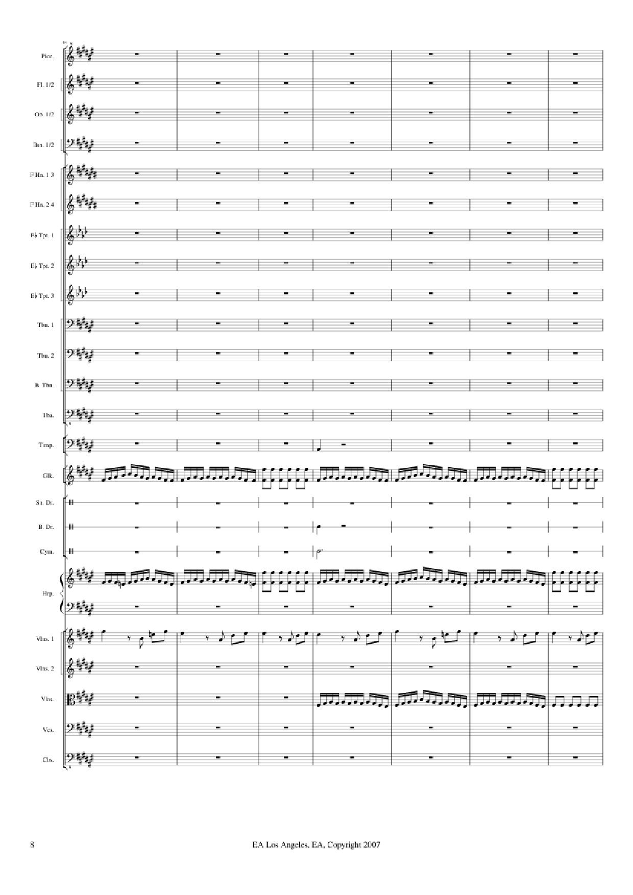 Trang 8 của Sheet nhạc PDF bài hát Medal of Honor: Airborne - Michael Giachinno Arr. Volodymyr Trykoz