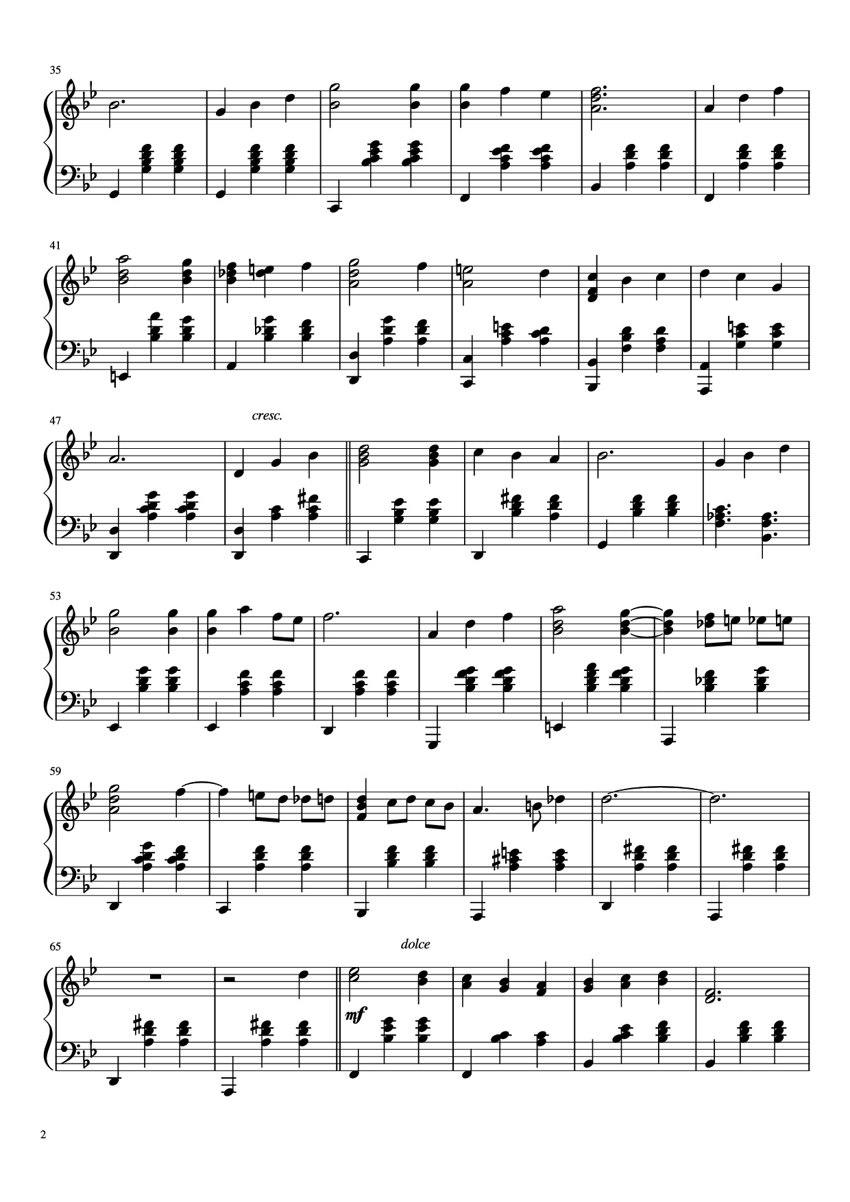 Trang 2 của Sheet nhạc PDF Piano bài hát Merry-Go-Round of Life Piano - Joe Hisaishi