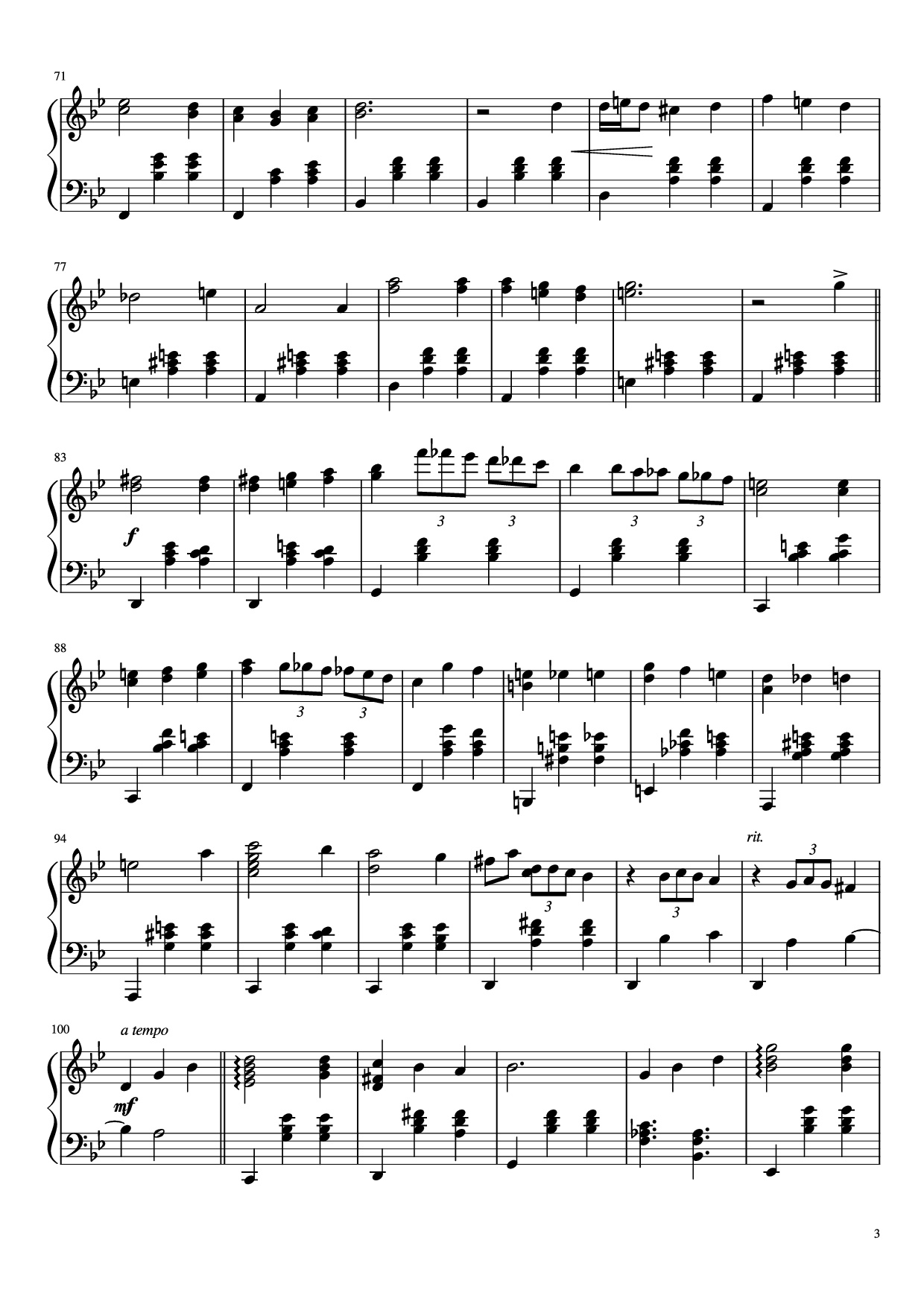 Trang 3 của Sheet nhạc PDF Piano bài hát Merry-Go-Round of Life Piano - Joe Hisaishi