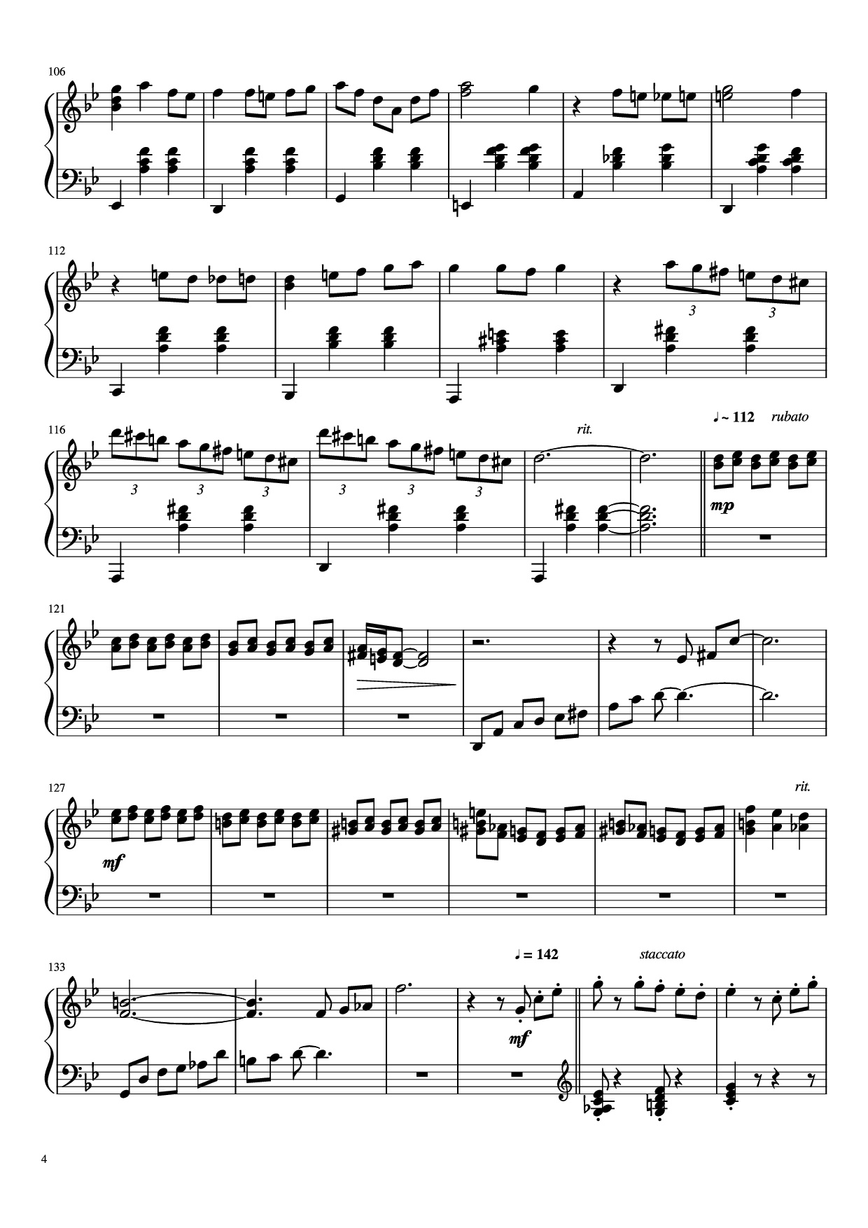 Trang 4 của Sheet nhạc PDF Piano bài hát Merry-Go-Round of Life Piano - Joe Hisaishi
