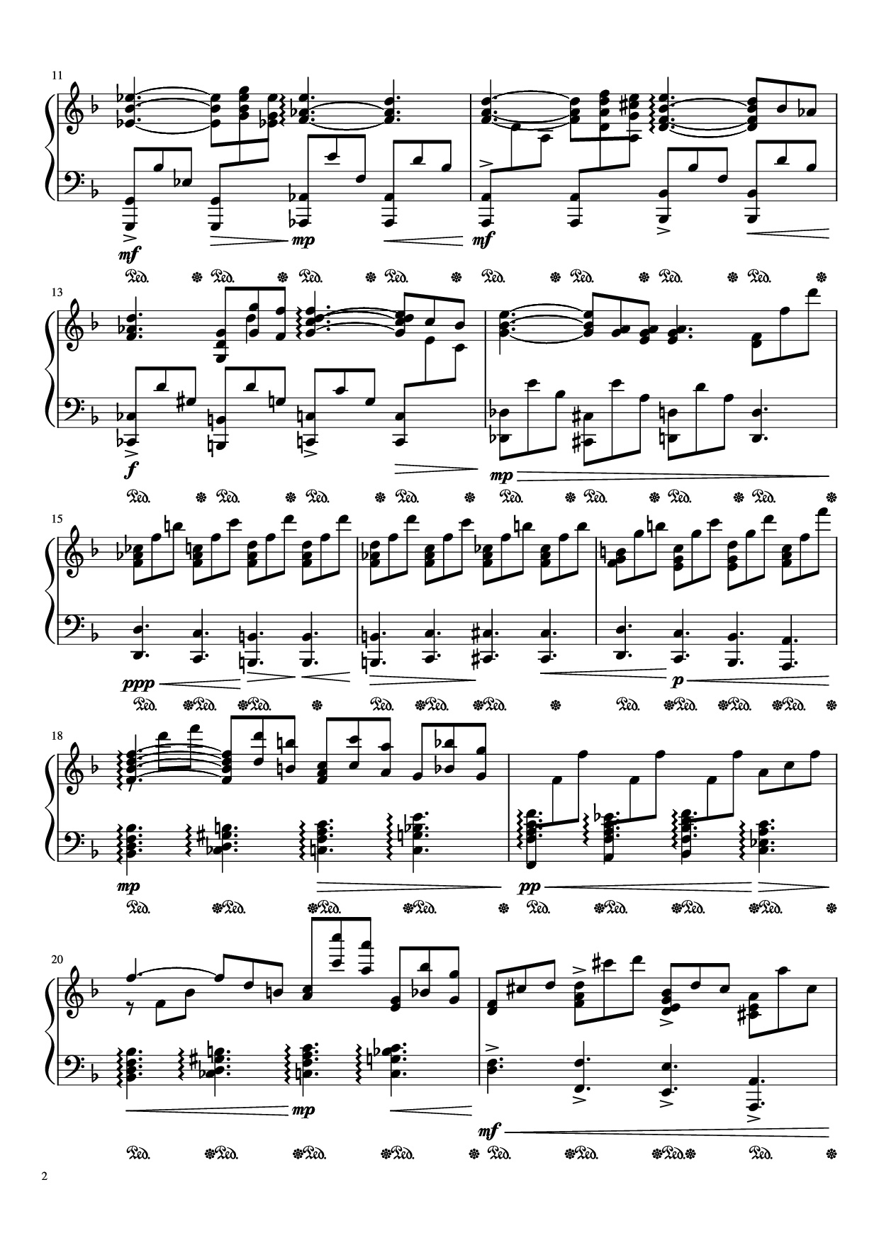 Trang 2 của Sheet nhạc PDF Piano bài hát Requiem - Lacrimosa Piano - Mozart - flheight