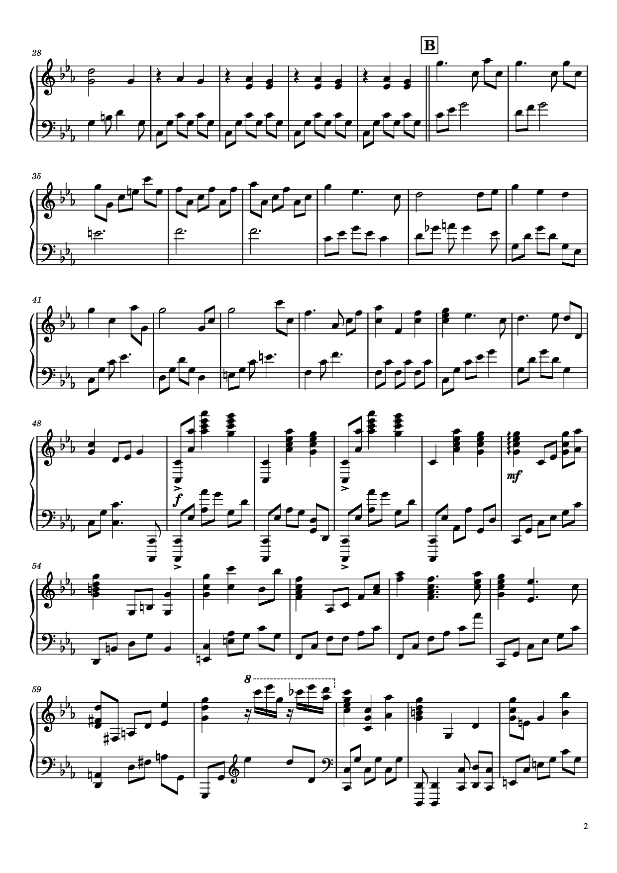 Trang 2 của Sheet nhạc PDF bài hát Once Upon a December Piano - Music by S. Flaherty & D. Newman
