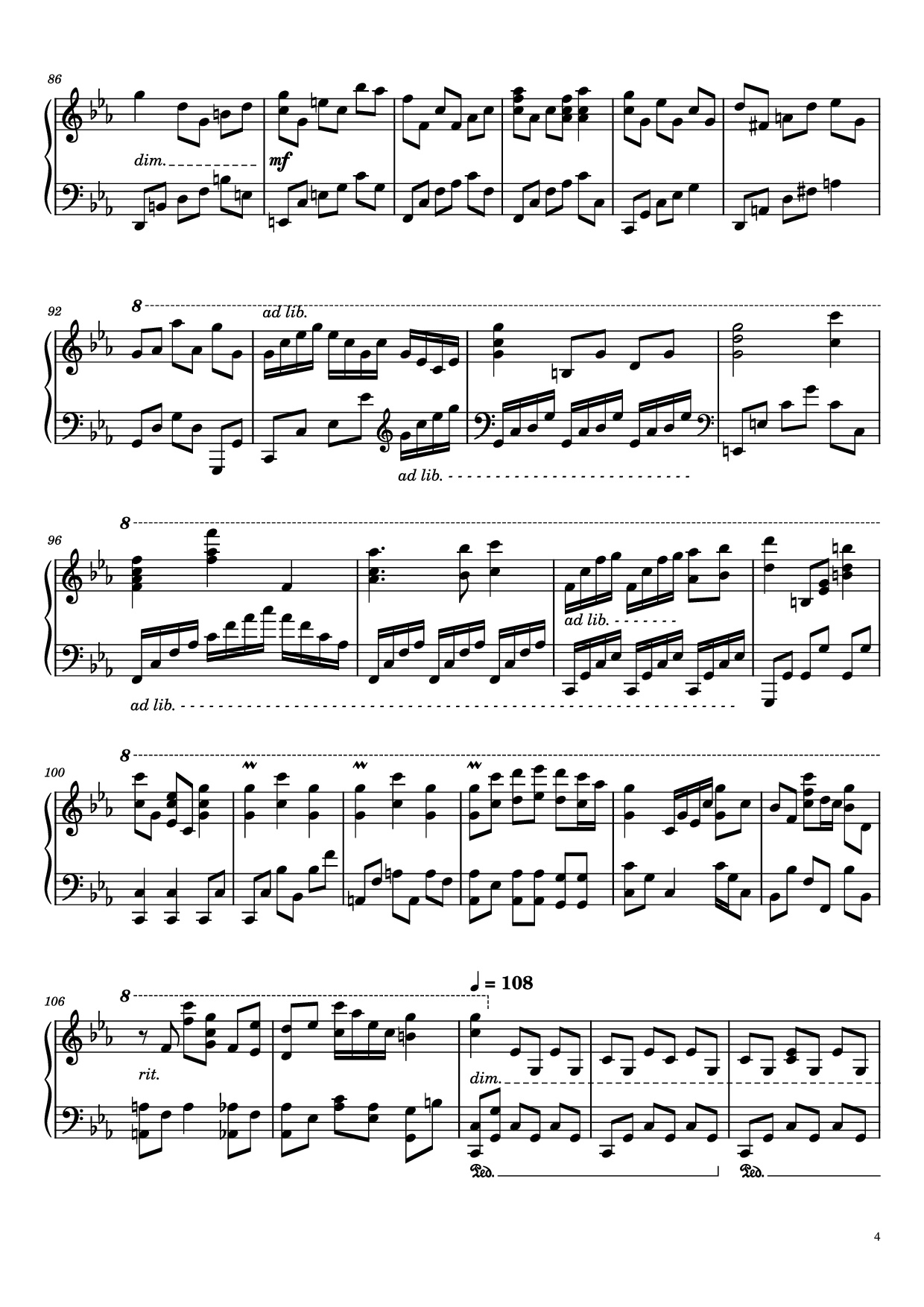 Trang 4 của Sheet nhạc PDF bài hát Once Upon a December Piano - Music by S. Flaherty & D. Newman