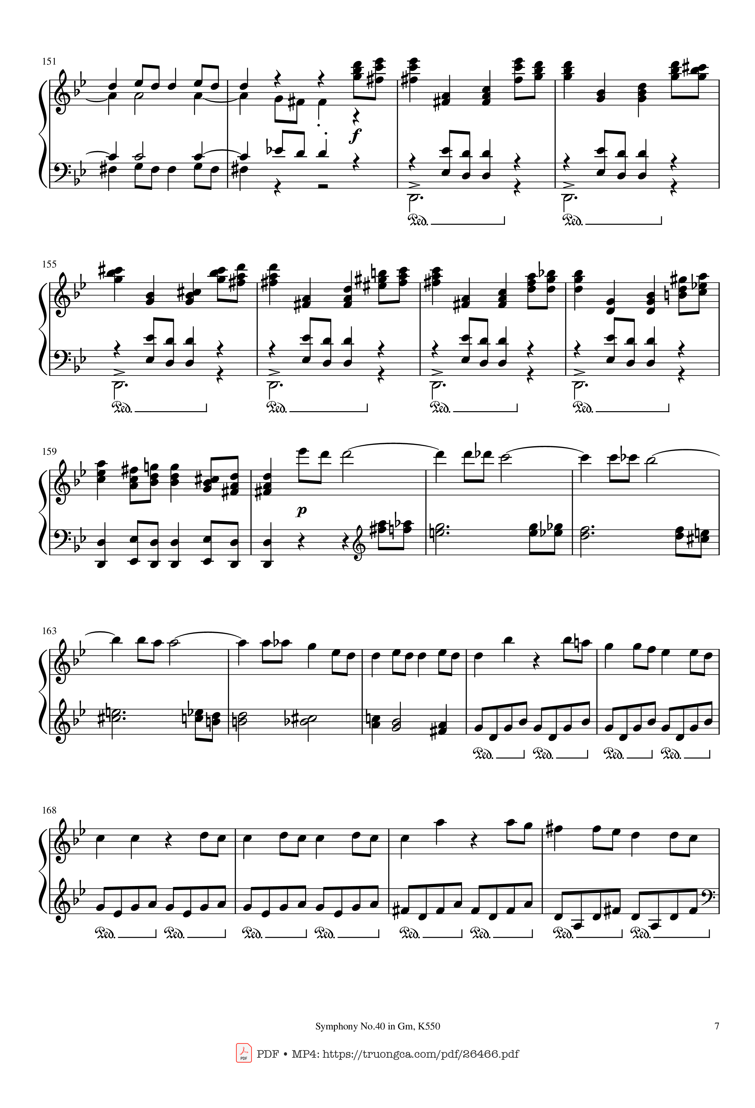 Trang 7 của Sheet nhạc PDF Piano bài hát Symphony No.40 in Gm, K550 Piano - W.A.Mozart