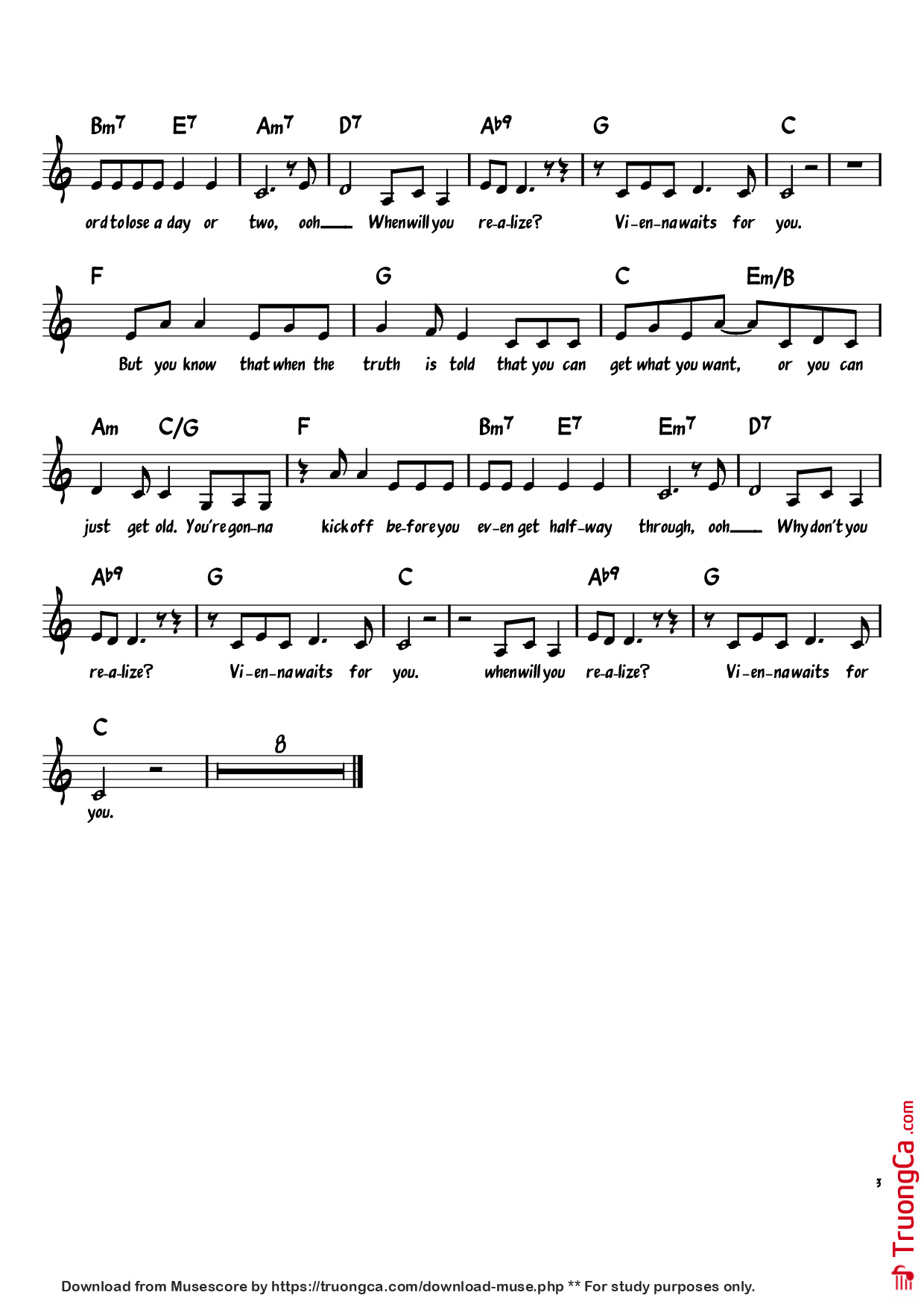 Trang 3 của Sheet nhạc PDF Piano bài hát Vienna Piano - Billy Joel