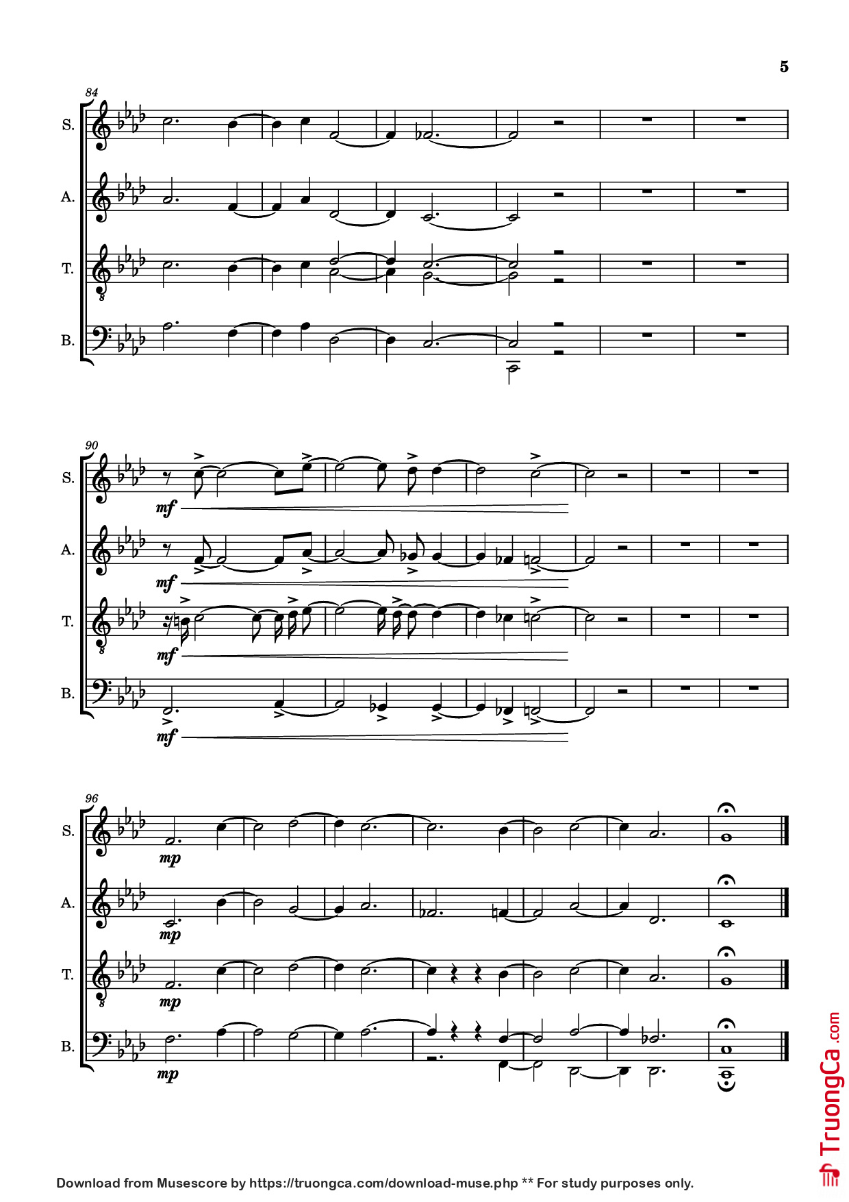 Trang 5 của Sheet nhạc PDF bài hát Fable : The lost chapter Guild song + Fresco dome - Composed by Russel Shaw