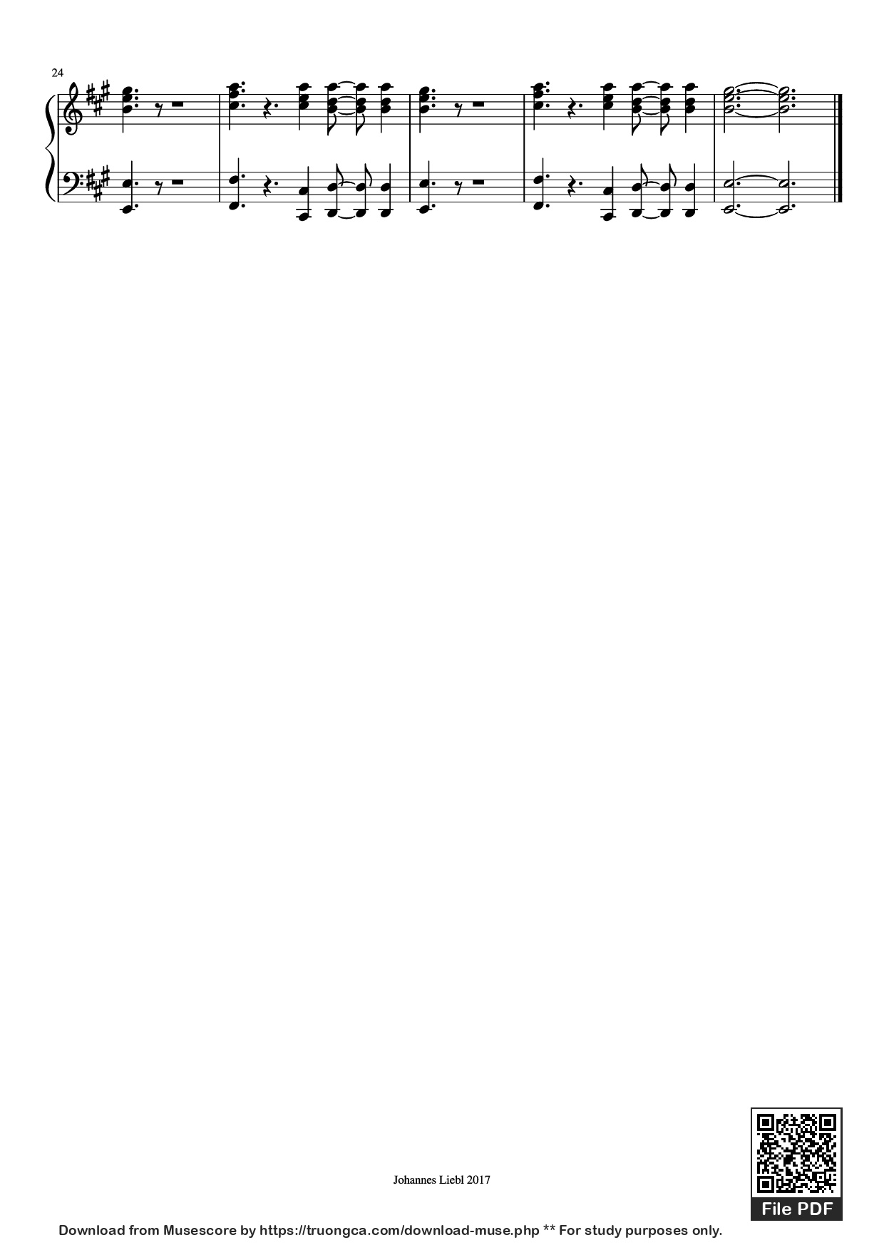 Trang 3 của Sheet nhạc PDF Piano bài hát Hold The Line Piano - David Paich (Toto
