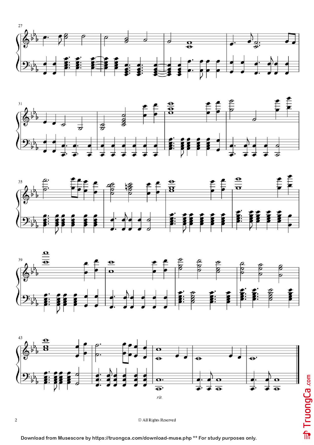 Trang 2 của Sheet nhạc PDF Piano bài hát Call of Magic / Nerevar Rising Piano - Jeremy Soule