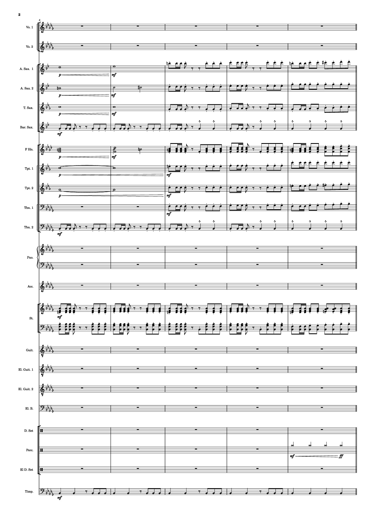 Trang 2 của Sheet nhạc PDF bài hát Se mettre sur son trente-et-un! Piano - HOYO-MiX