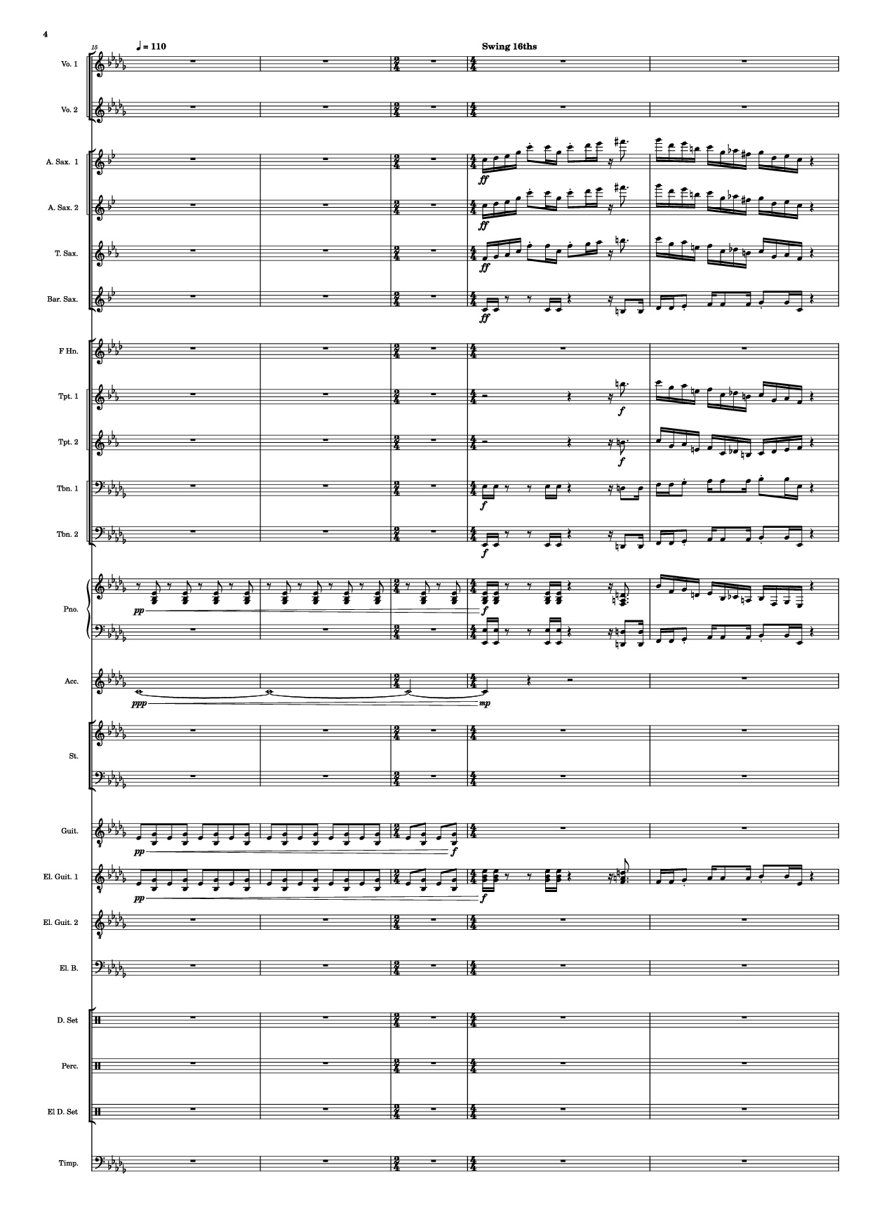 Trang 4 của Sheet nhạc PDF bài hát Se mettre sur son trente-et-un! Piano - HOYO-MiX