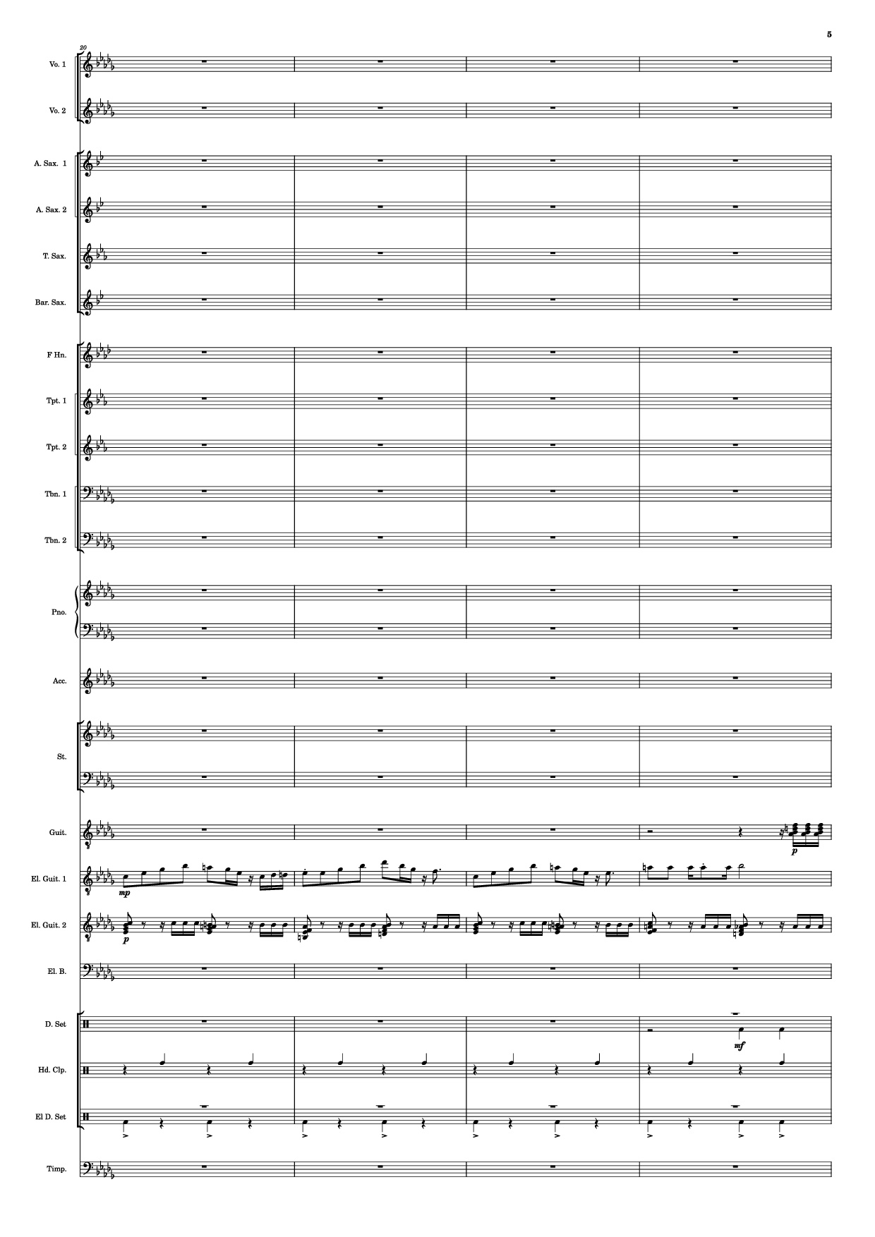 Trang 5 của Sheet nhạc PDF bài hát Se mettre sur son trente-et-un! Piano - HOYO-MiX
