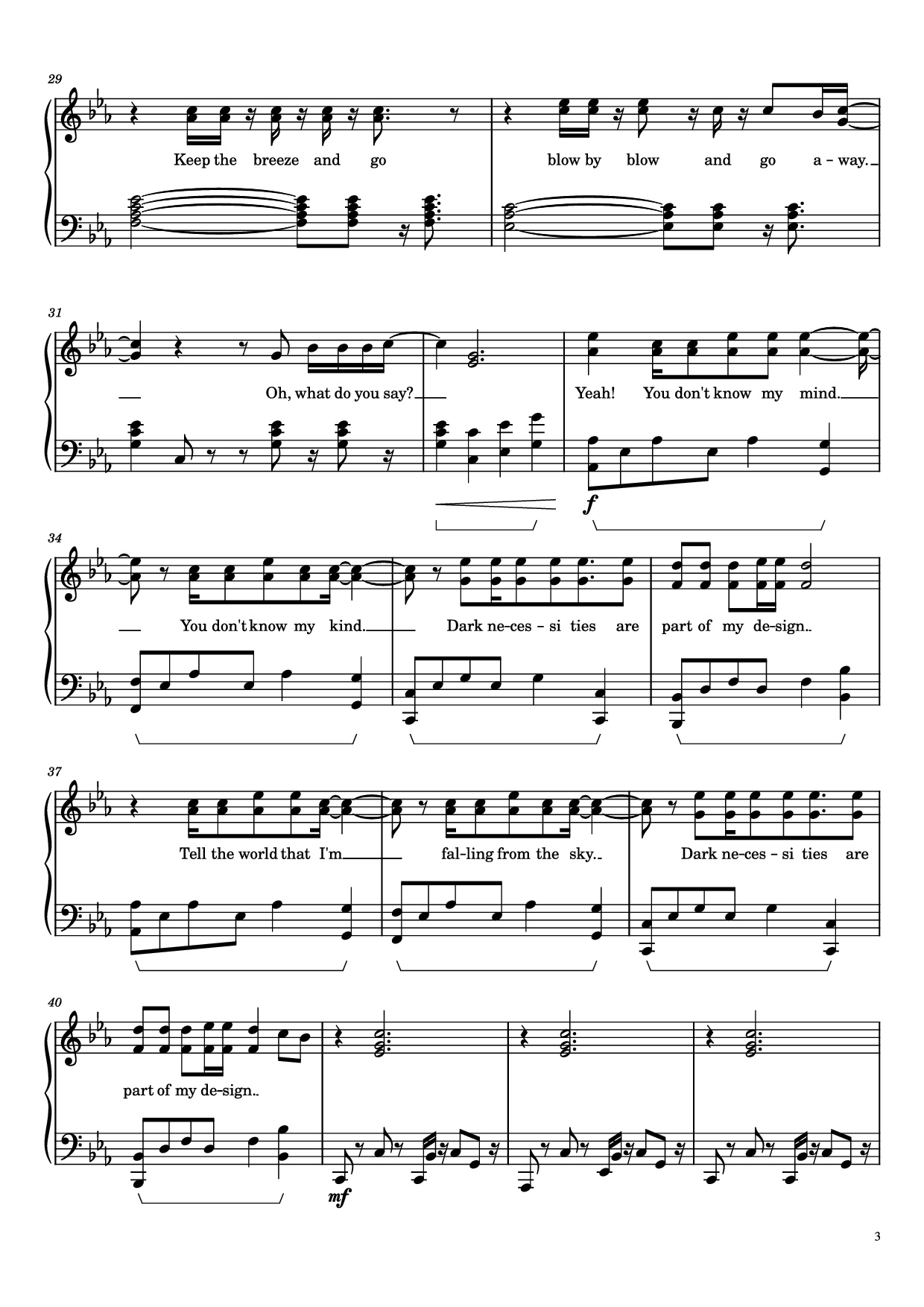 Trang 3 của Sheet nhạc PDF Piano bài hát Dark Necessities Piano - Red Hot Chili Peppers