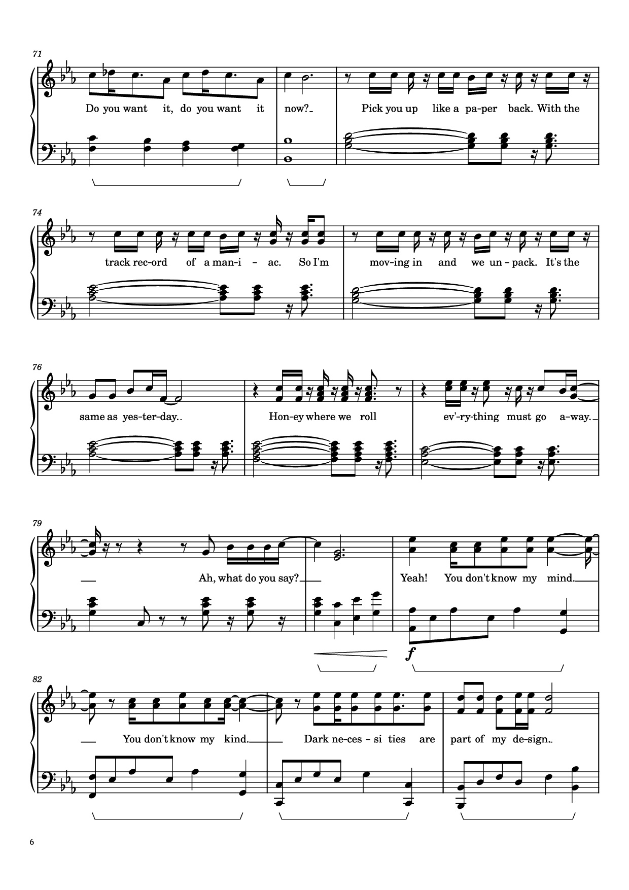 Trang 6 của Sheet nhạc PDF Piano bài hát Dark Necessities Piano - Red Hot Chili Peppers