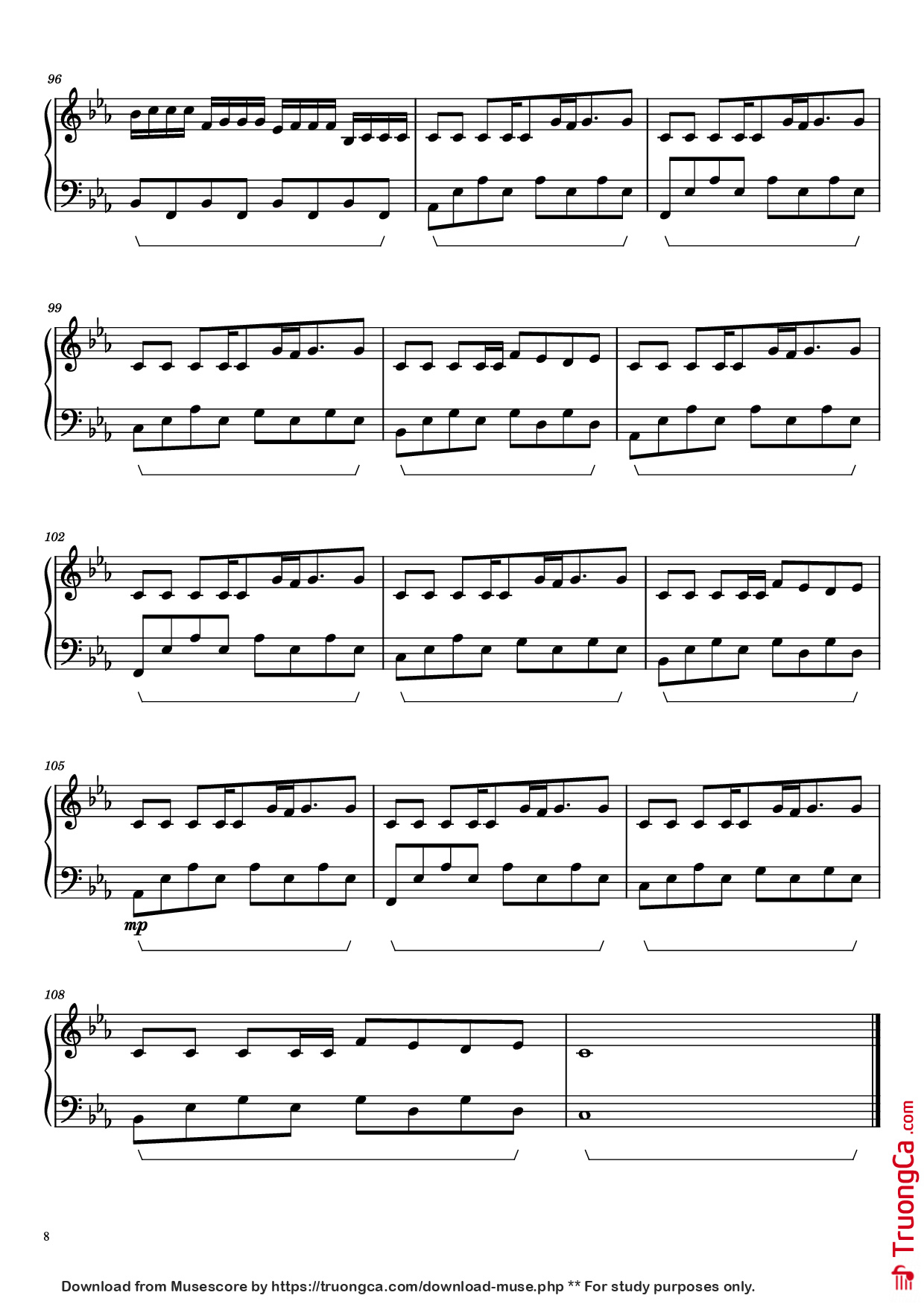 Trang 8 của Sheet nhạc PDF Piano bài hát Dark Necessities Piano - Red Hot Chili Peppers