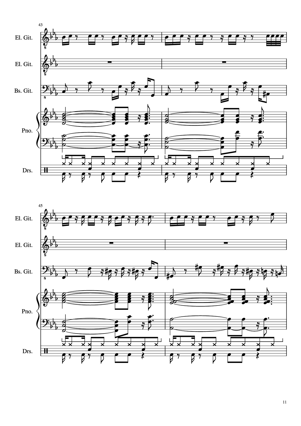 Trang 11 của Sheet nhạc PDF bài hát Dark Necessities Piano - JaronTu
