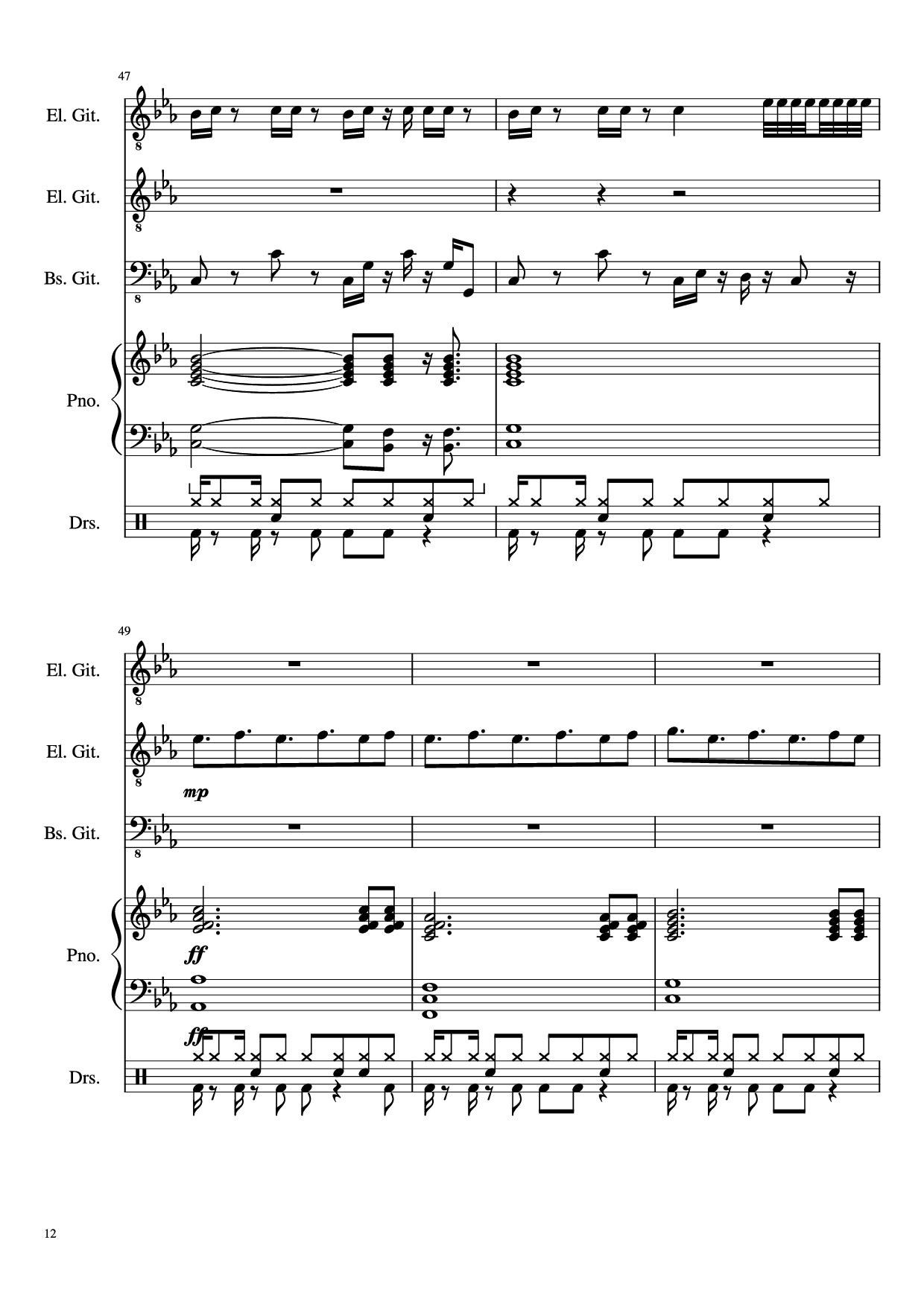 Trang 12 của Sheet nhạc PDF bài hát Dark Necessities Piano - JaronTu