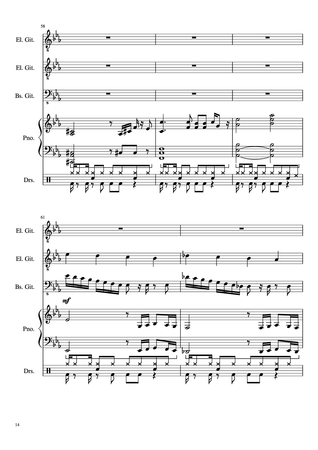 Trang 14 của Sheet nhạc PDF bài hát Dark Necessities Piano - JaronTu
