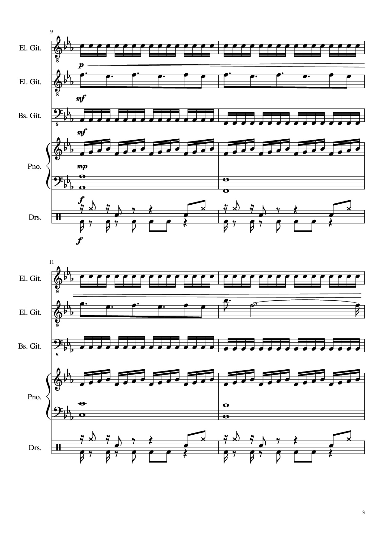 Trang 3 của Sheet nhạc PDF bài hát Dark Necessities Piano - JaronTu