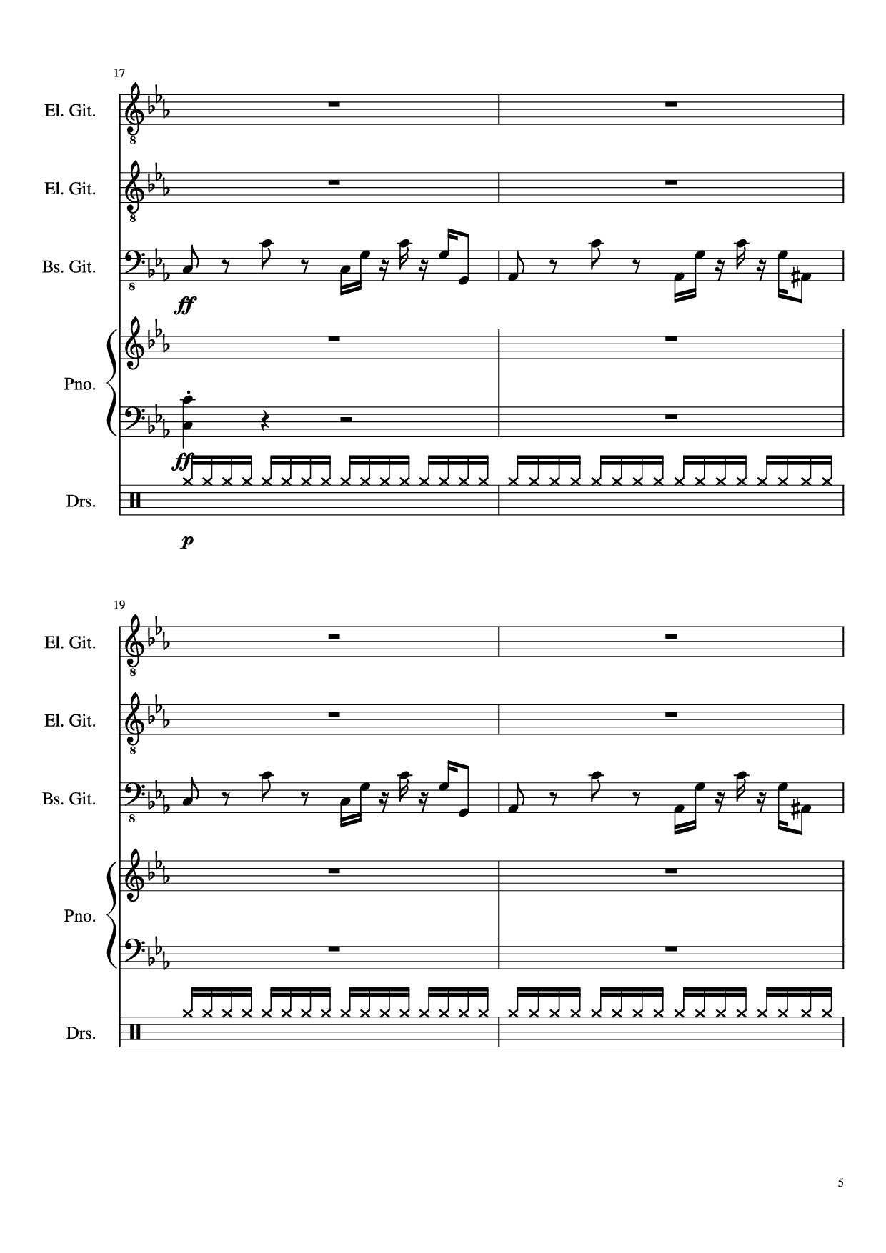 Trang 5 của Sheet nhạc PDF bài hát Dark Necessities Piano - JaronTu