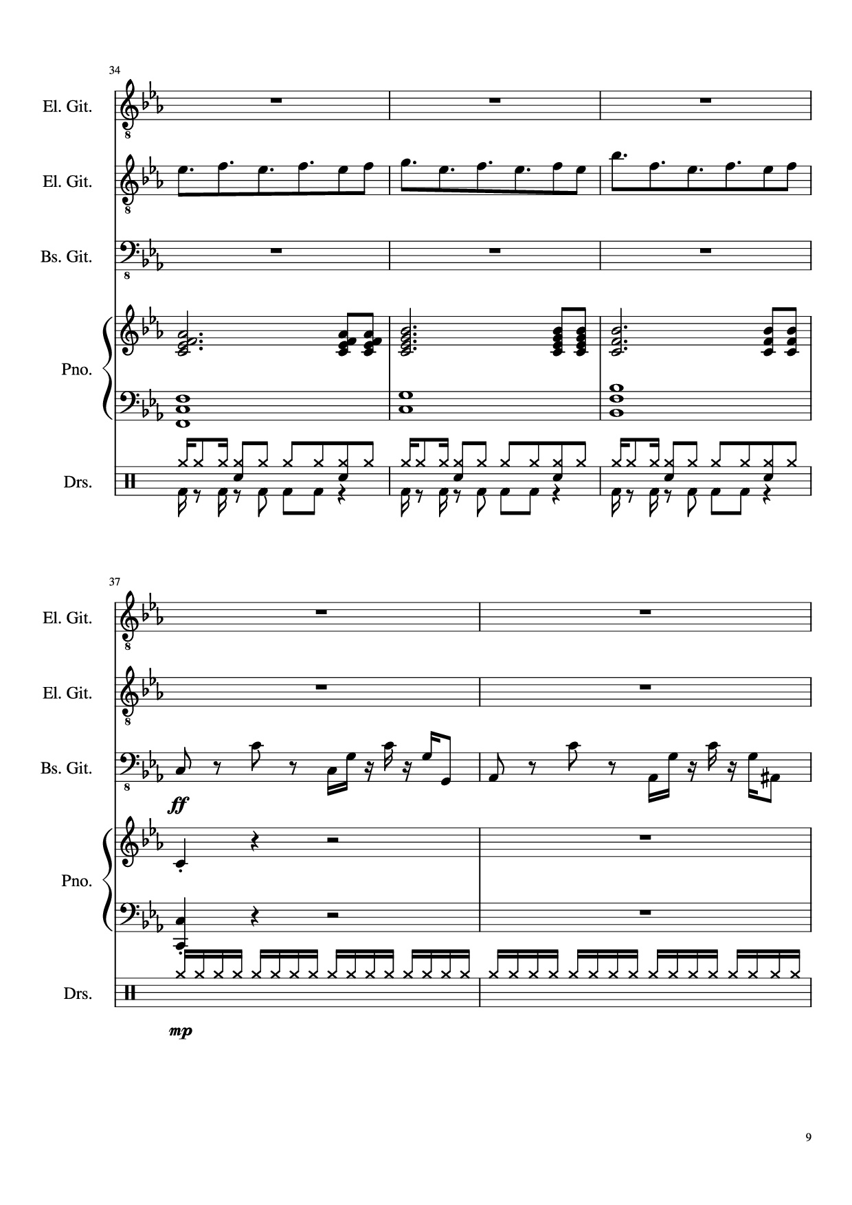 Trang 9 của Sheet nhạc PDF bài hát Dark Necessities Piano - JaronTu