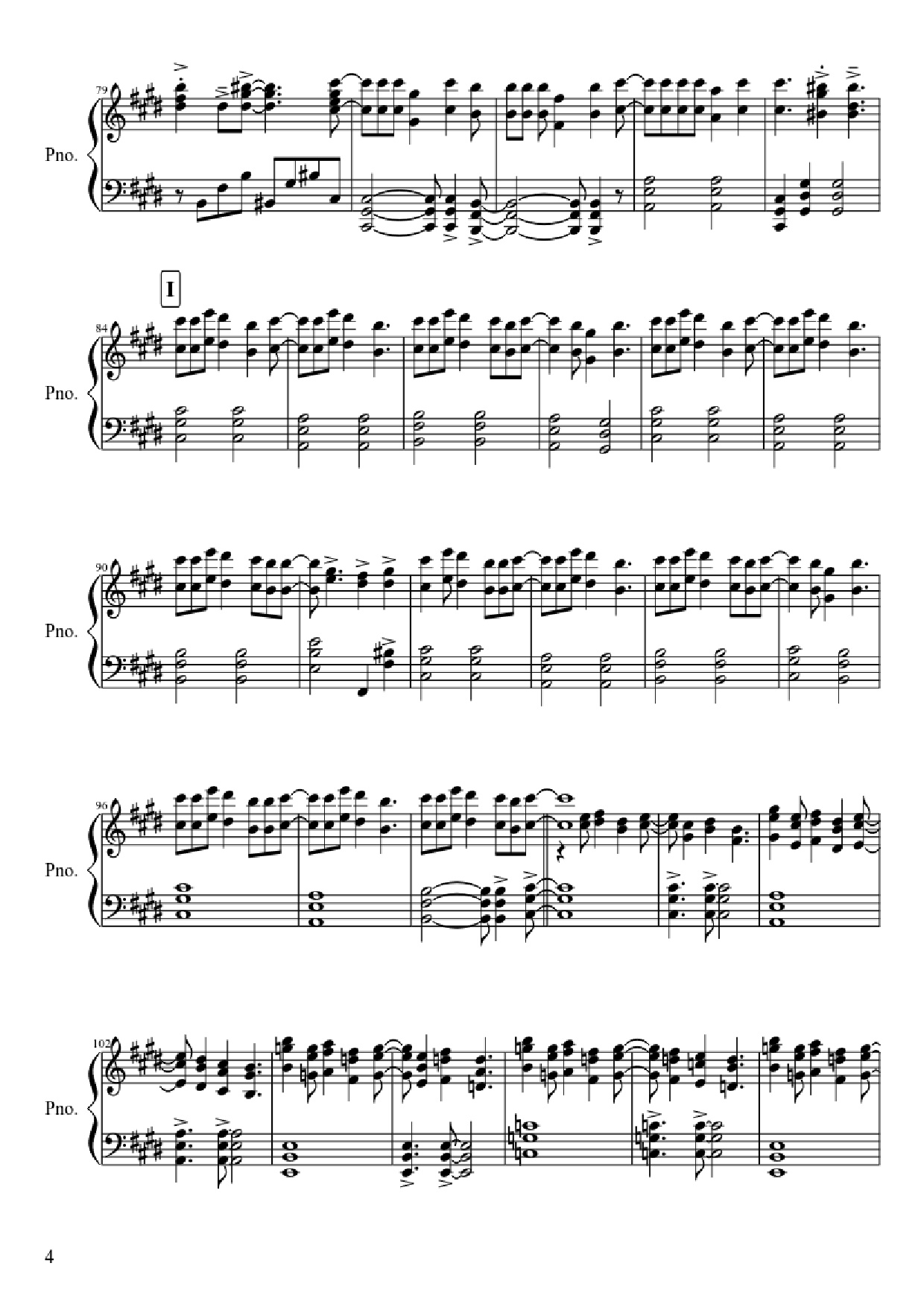 Trang 4 của Sheet nhạc PDF Piano bài hát Attack On Titan Theme Piano - Undefined