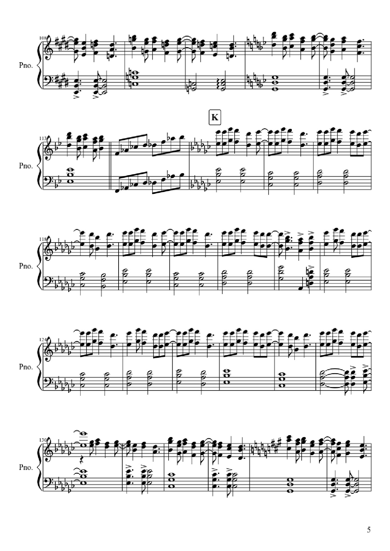 Trang 5 của Sheet nhạc PDF Piano bài hát Attack On Titan Theme Piano - Undefined