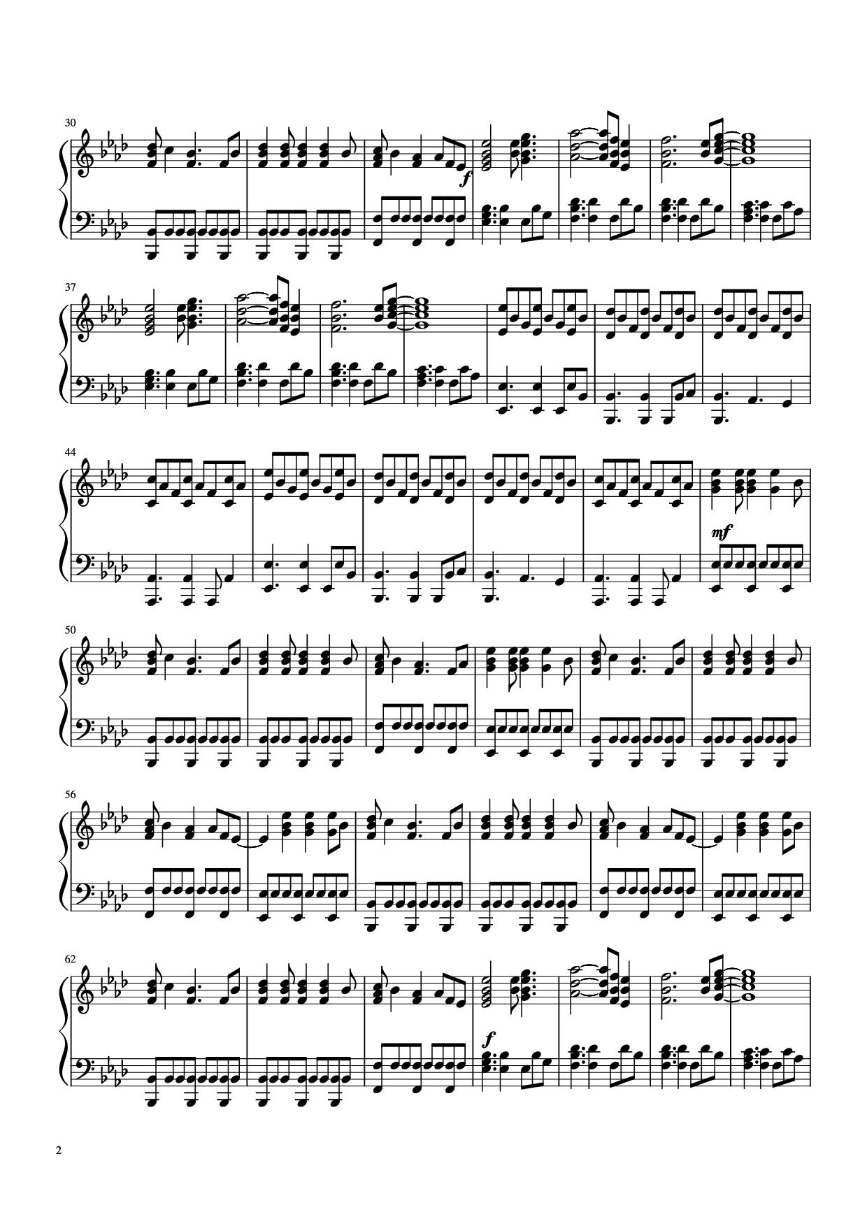 Trang 2 của Sheet nhạc PDF Piano bài hát Clocks Cold Play Transcription by Anthenius Music & Lyrics by Cold Play Piano - Undefined