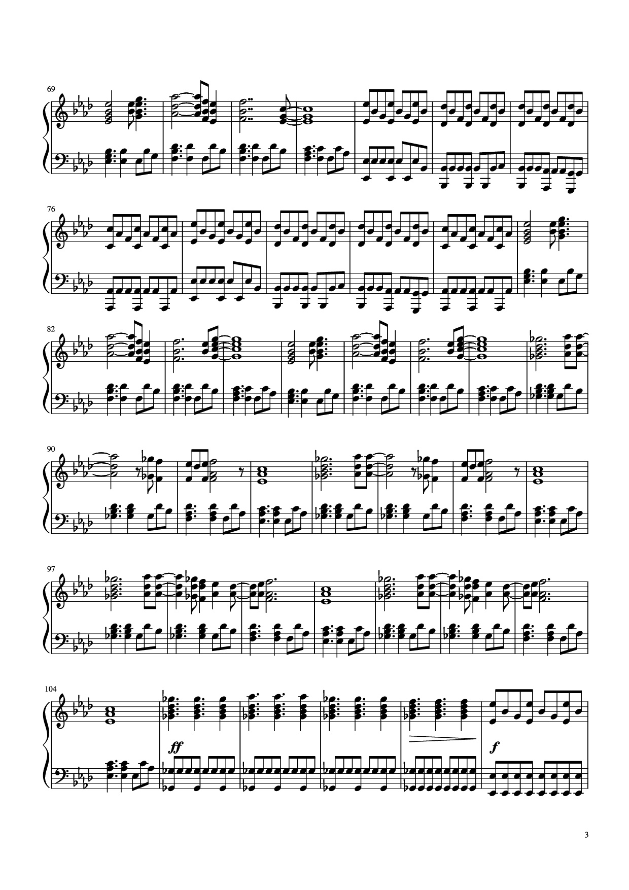 Trang 3 của Sheet nhạc PDF Piano bài hát Clocks Cold Play Transcription by Anthenius Music & Lyrics by Cold Play Piano - Undefined