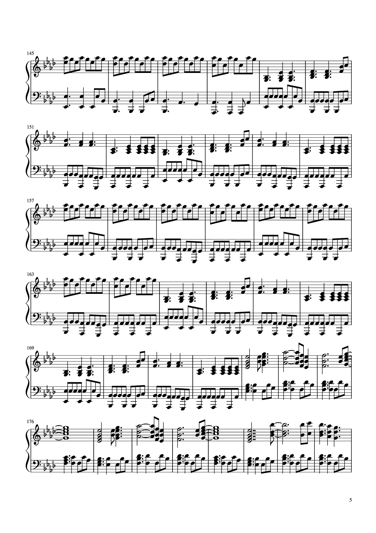 Trang 5 của Sheet nhạc PDF Piano bài hát Clocks Cold Play Transcription by Anthenius Music & Lyrics by Cold Play Piano - Undefined