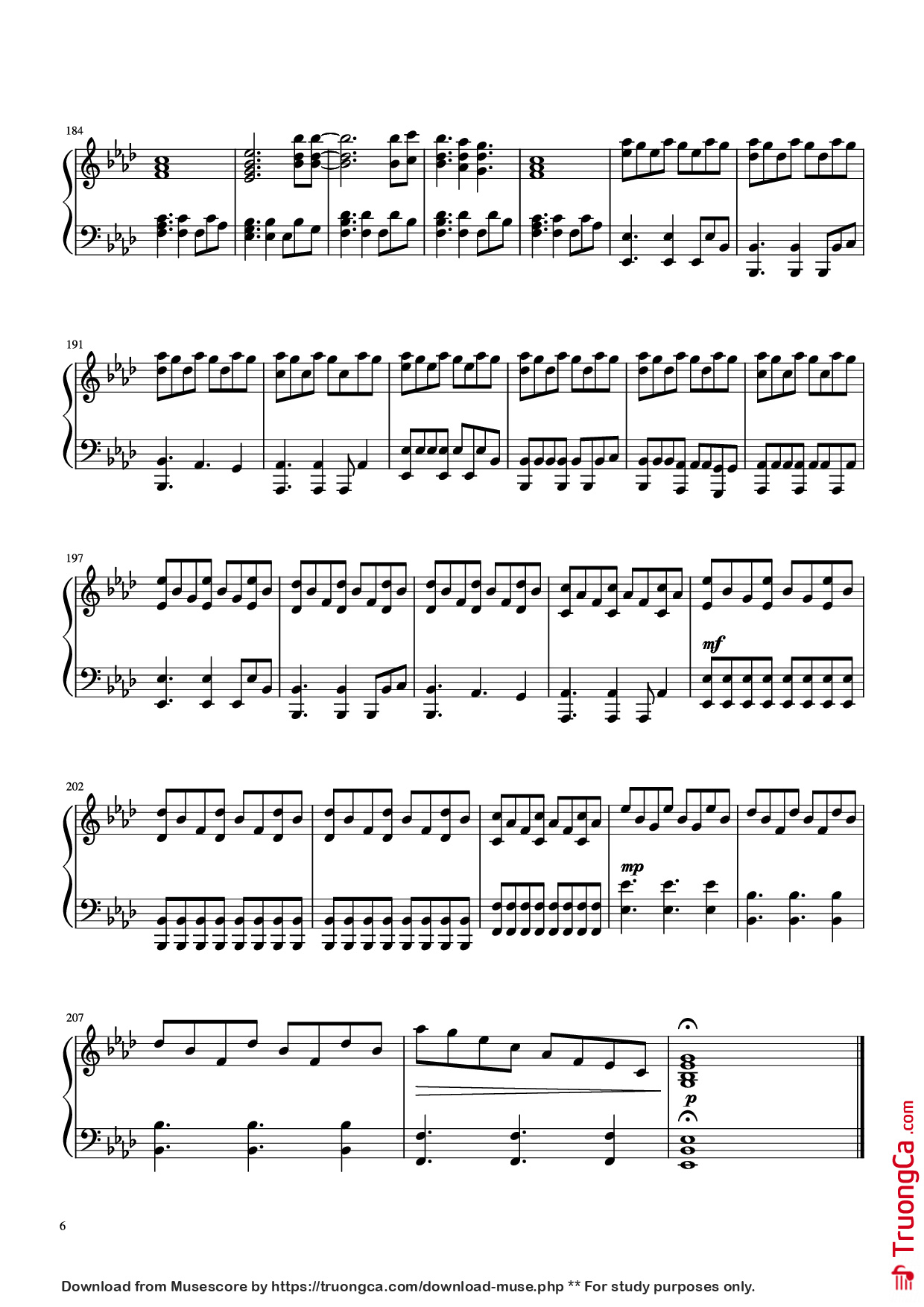 Trang 6 của Sheet nhạc PDF Piano bài hát Clocks Cold Play Transcription by Anthenius Music & Lyrics by Cold Play Piano - Undefined