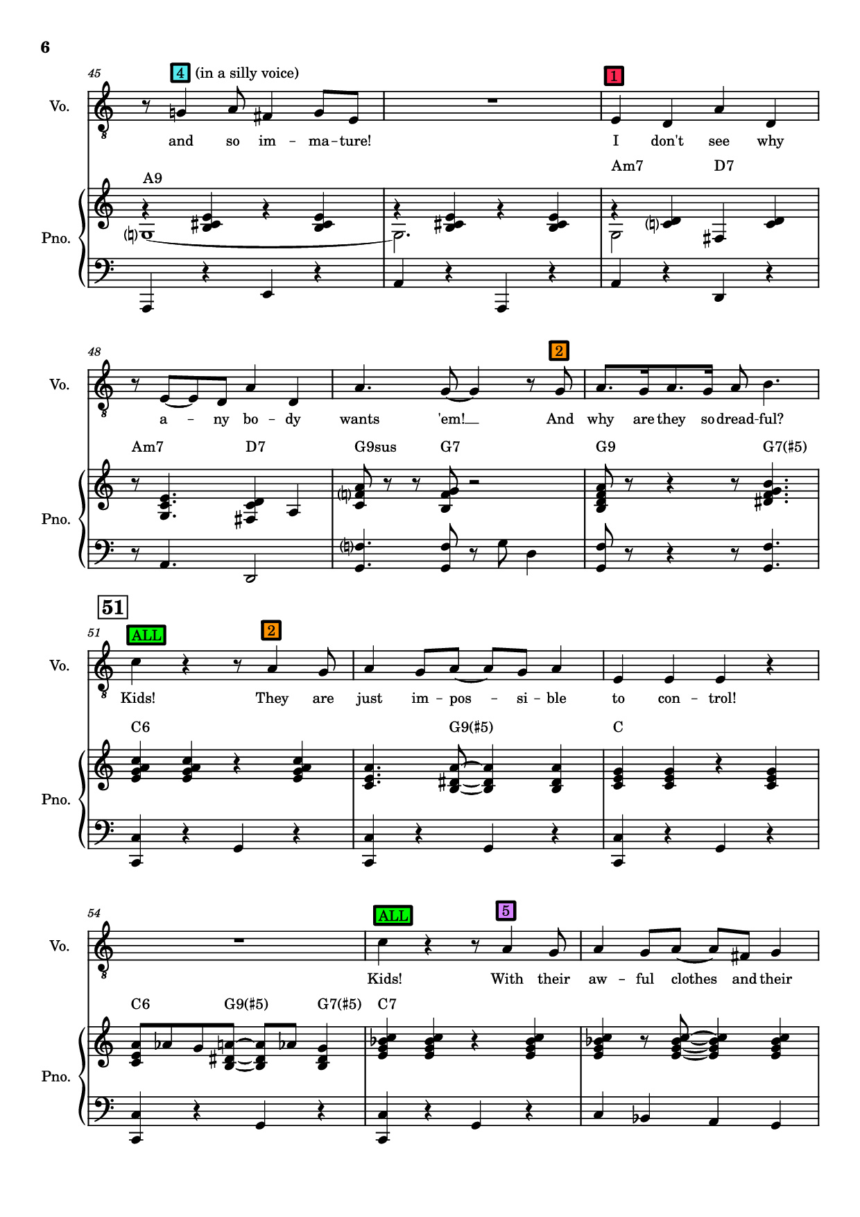 Trang 6 của Sheet nhạc PDF bài hát Kids Piano - Charles Strouse