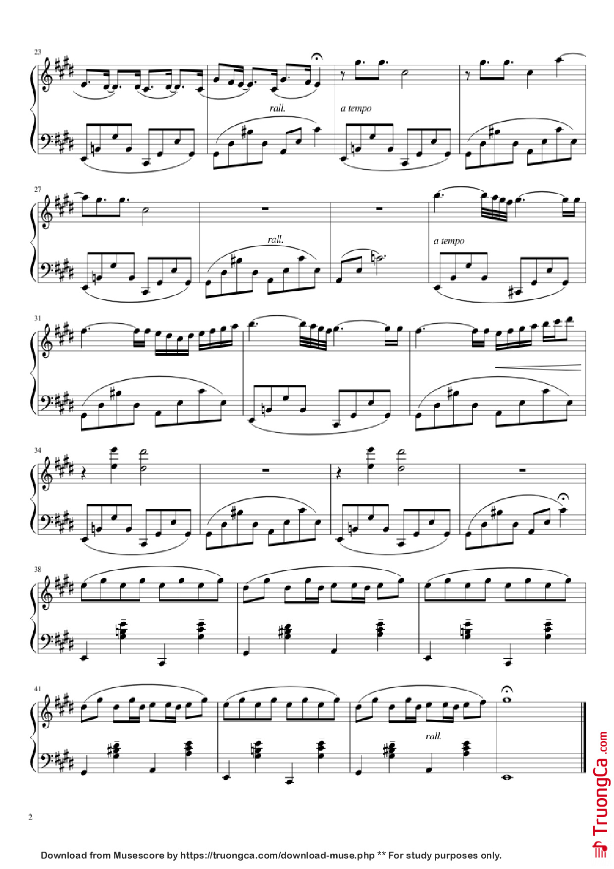Trang 2 của Sheet nhạc PDF bài hát Where Is My Mind? Piano - Black Francis Arr. Maxence Cyrin