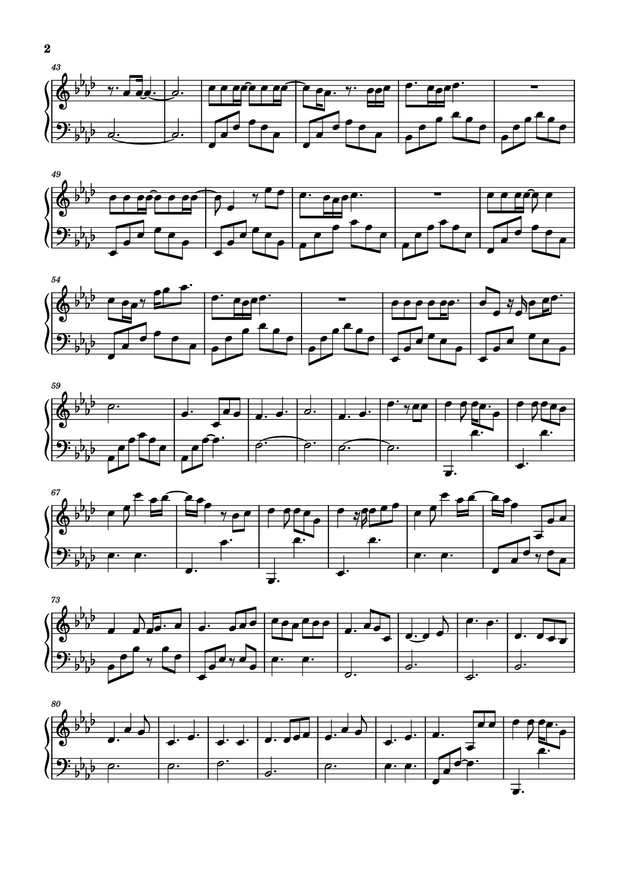 Trang 2 của Sheet nhạc PDF Piano bài hát Glimpse of us Piano - Wesley Steenbergen