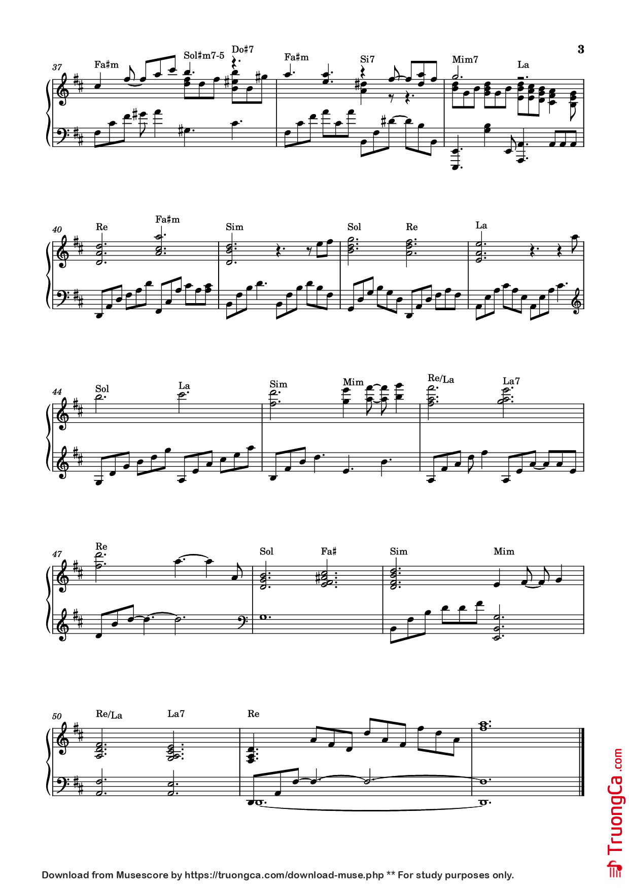 Trang 3 của Sheet nhạc PDF Piano bài hát Can