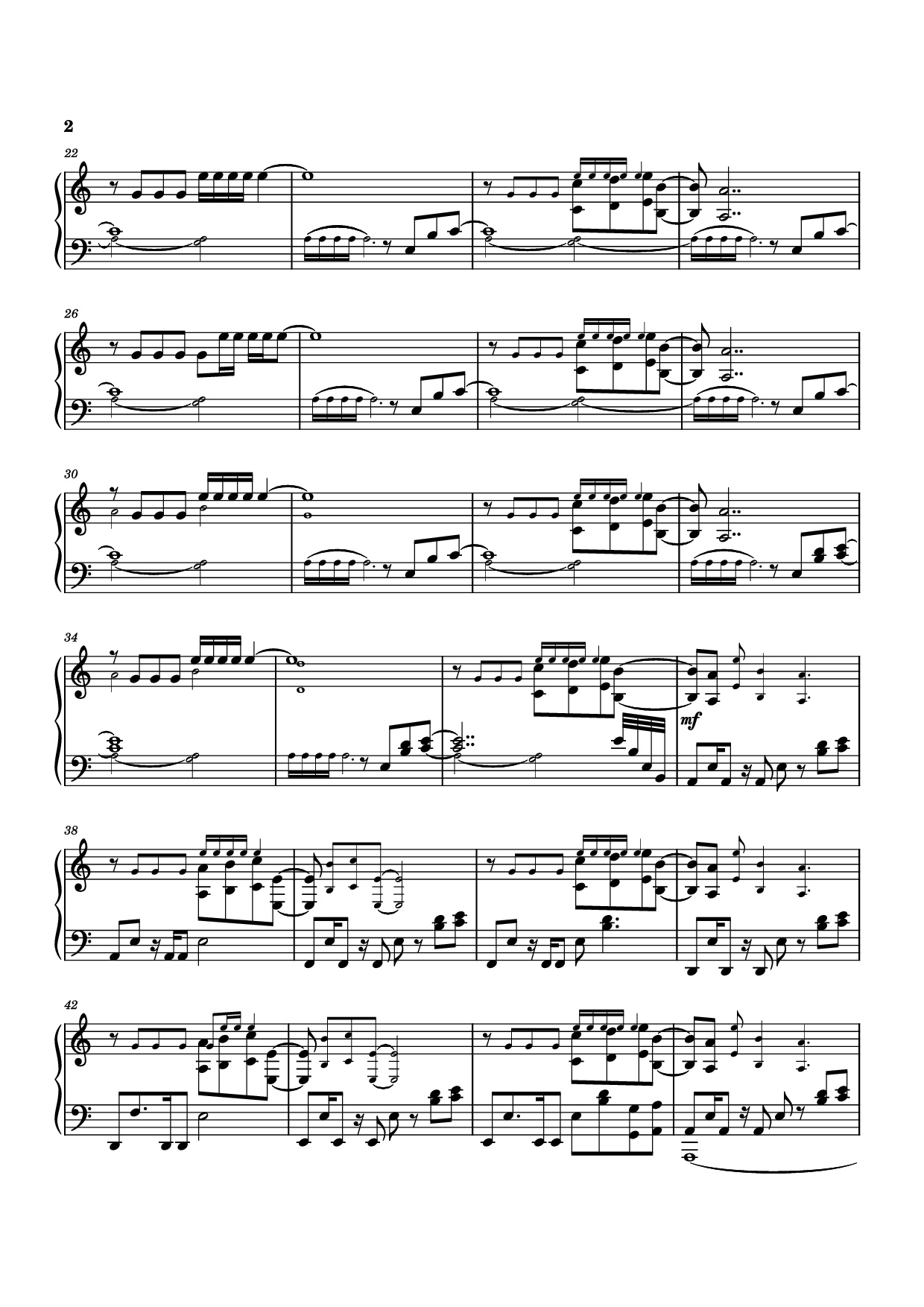 Trang 2 của Sheet nhạc PDF Piano bài hát Deeper Piano - Lena Raine
