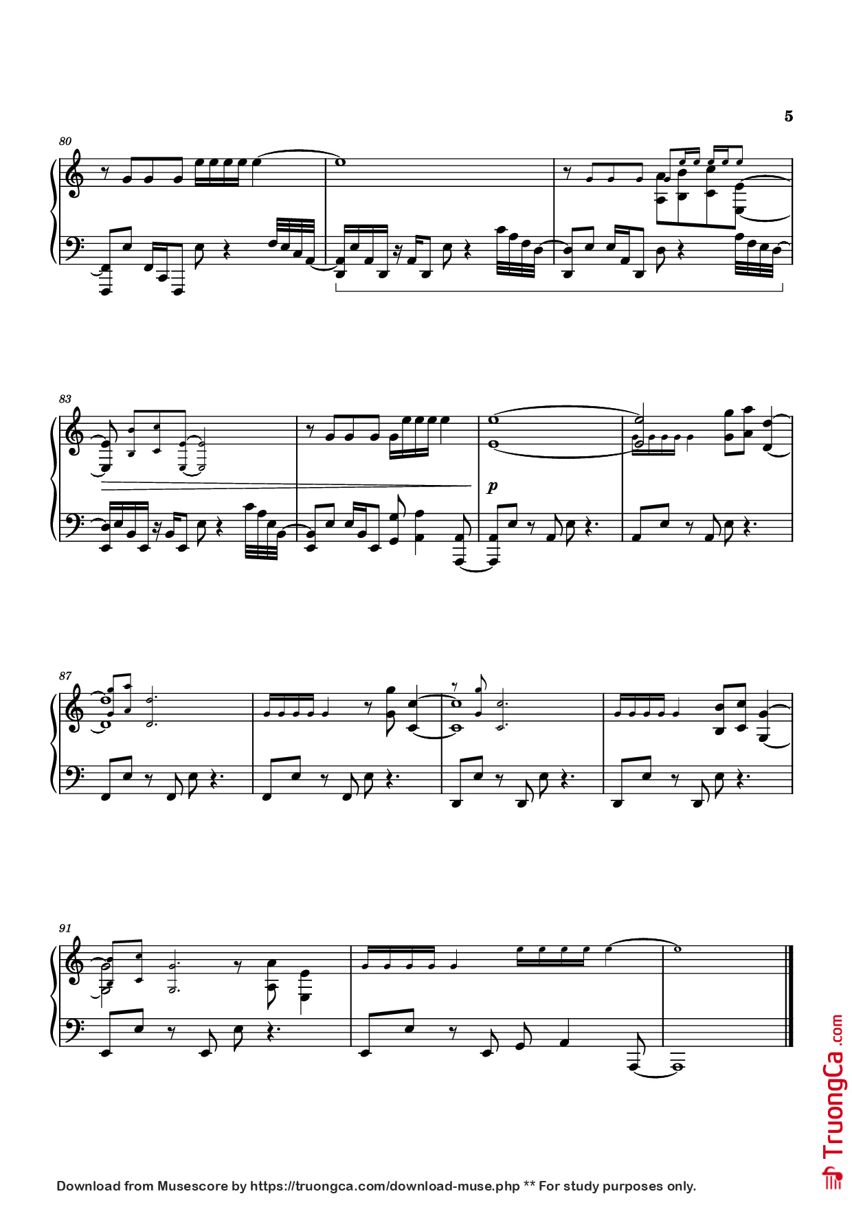 Trang 5 của Sheet nhạc PDF Piano bài hát Deeper Piano - Lena Raine