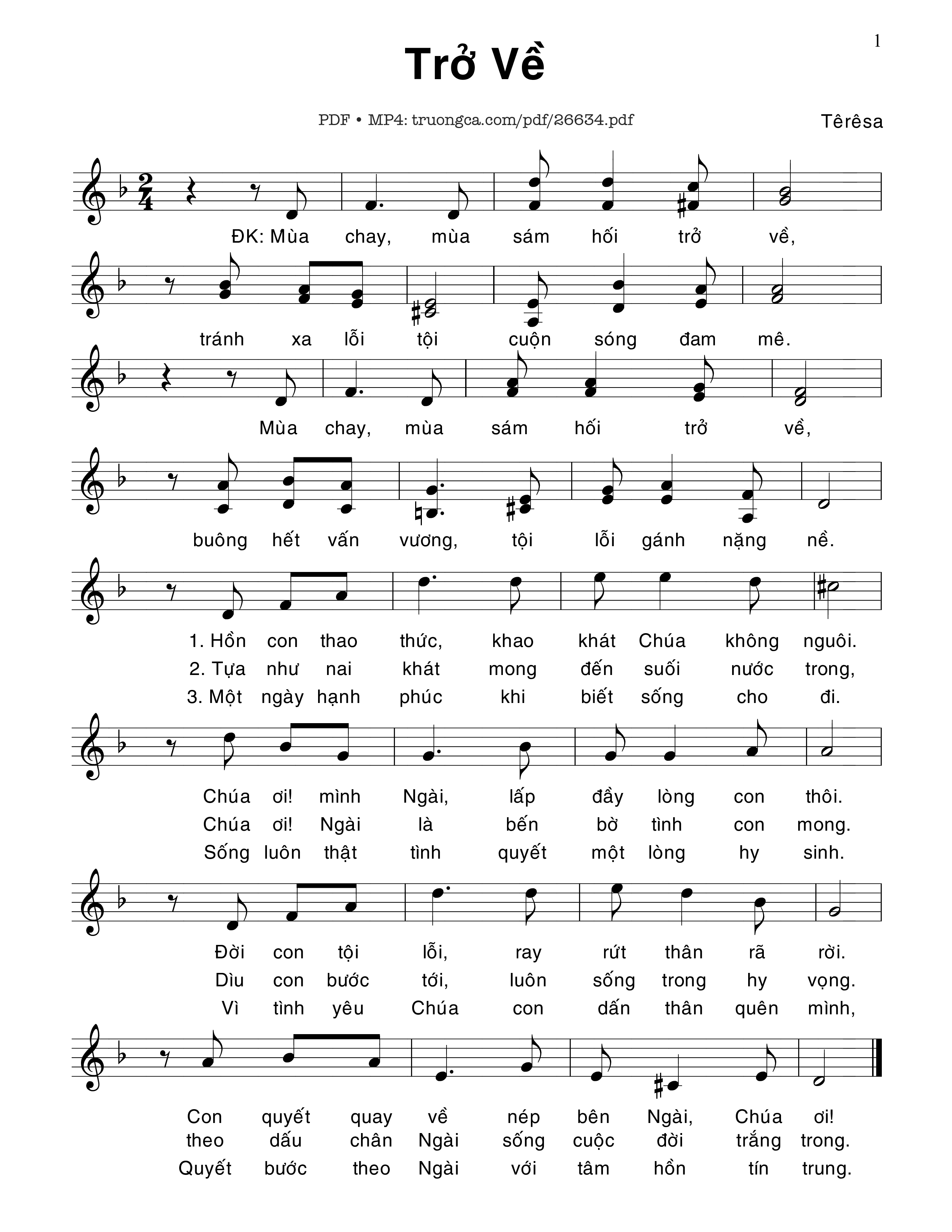 Trở Về -  Têrêxa