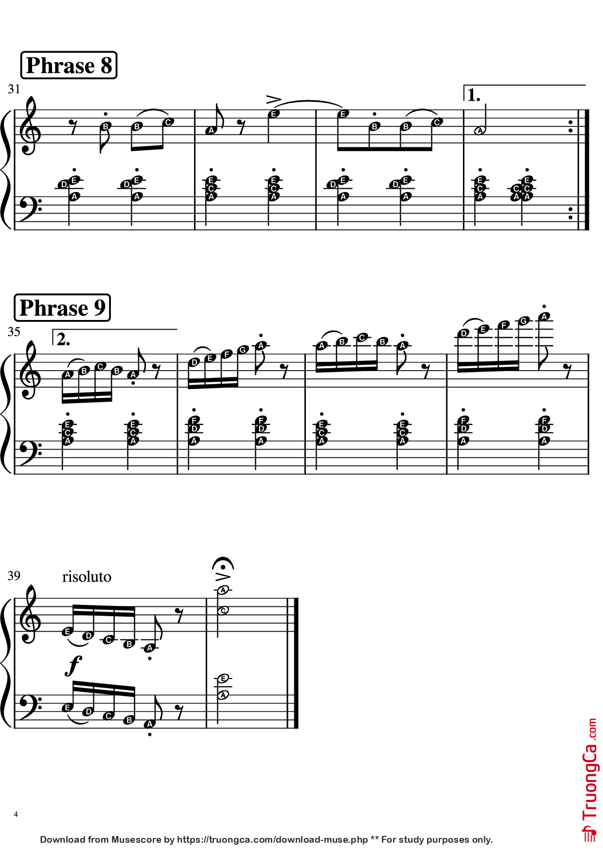 Trang 4 của Sheet nhạc PDF bài hát Arabesque Op. 100 - Burgmuller