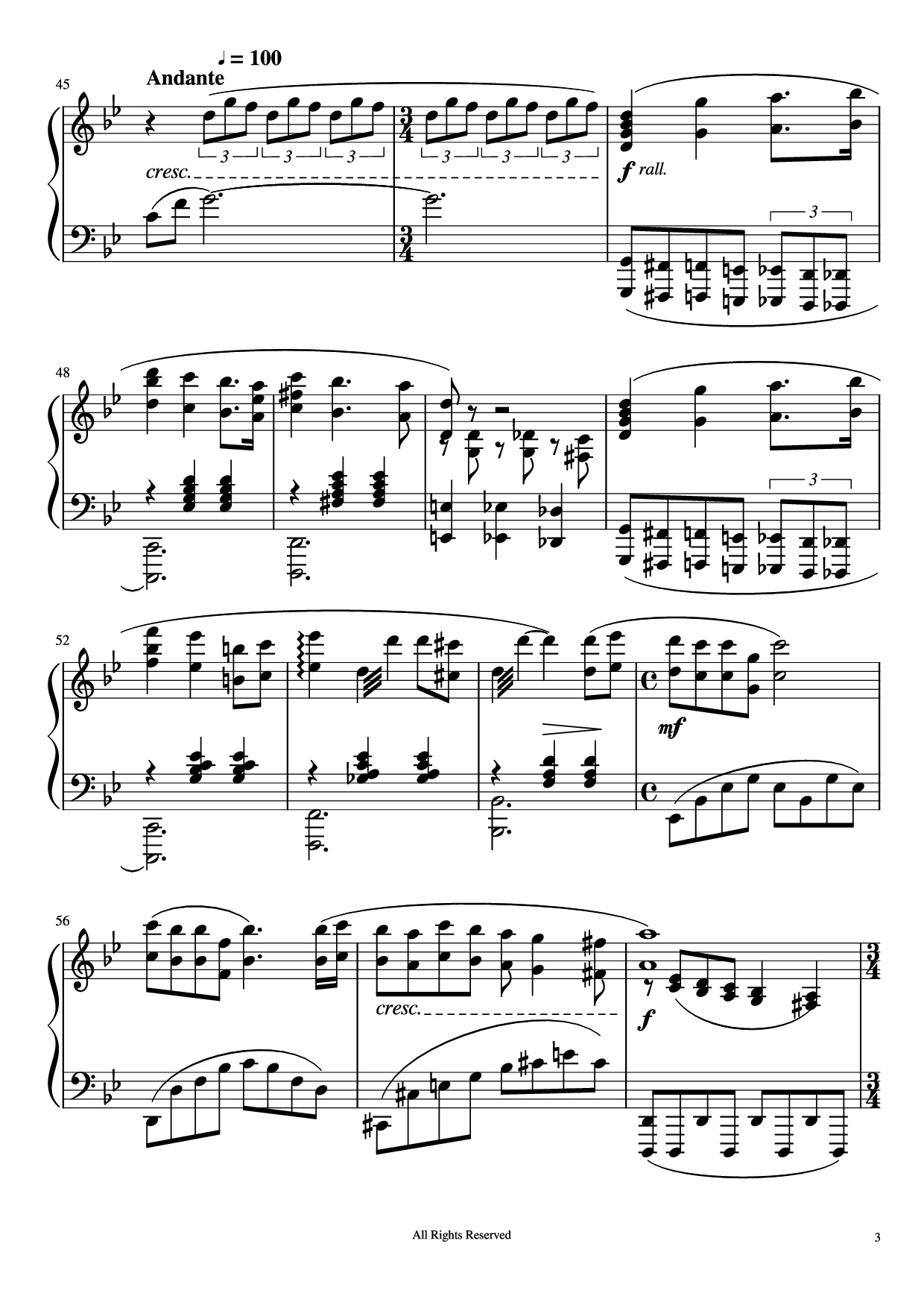 Trang 3 của Sheet nhạc PDF Piano bài hát Hana Bi Piano - Joe Hisaishi