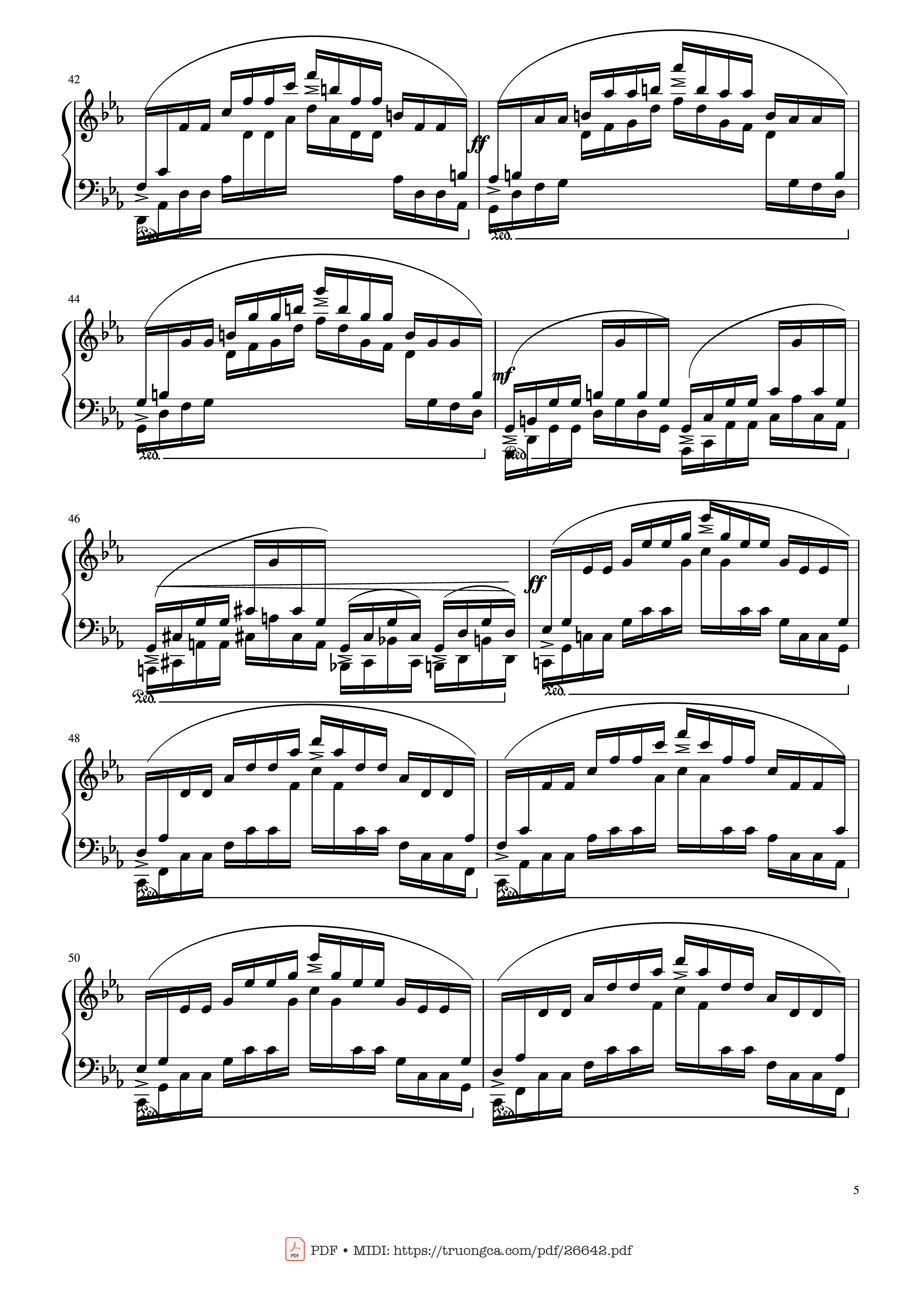 Trang 5 của Sheet nhạc PDF bài hát Etude in C Minor Piano - Chopin